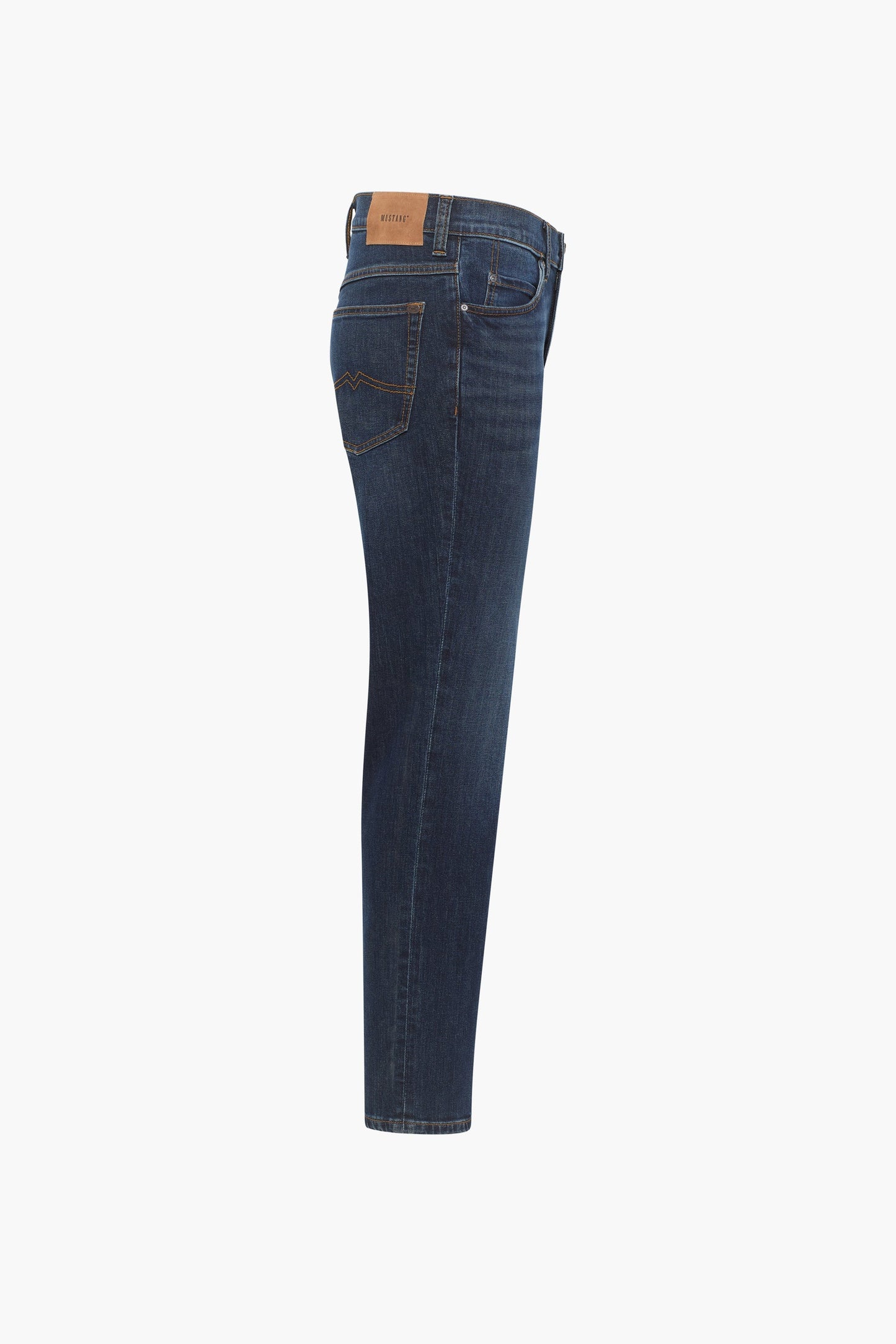 Blauw Zwarte Denim Rechtaflopende Jeans - MUSTANG
