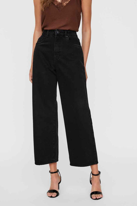 Black Wide-Leg Jeans