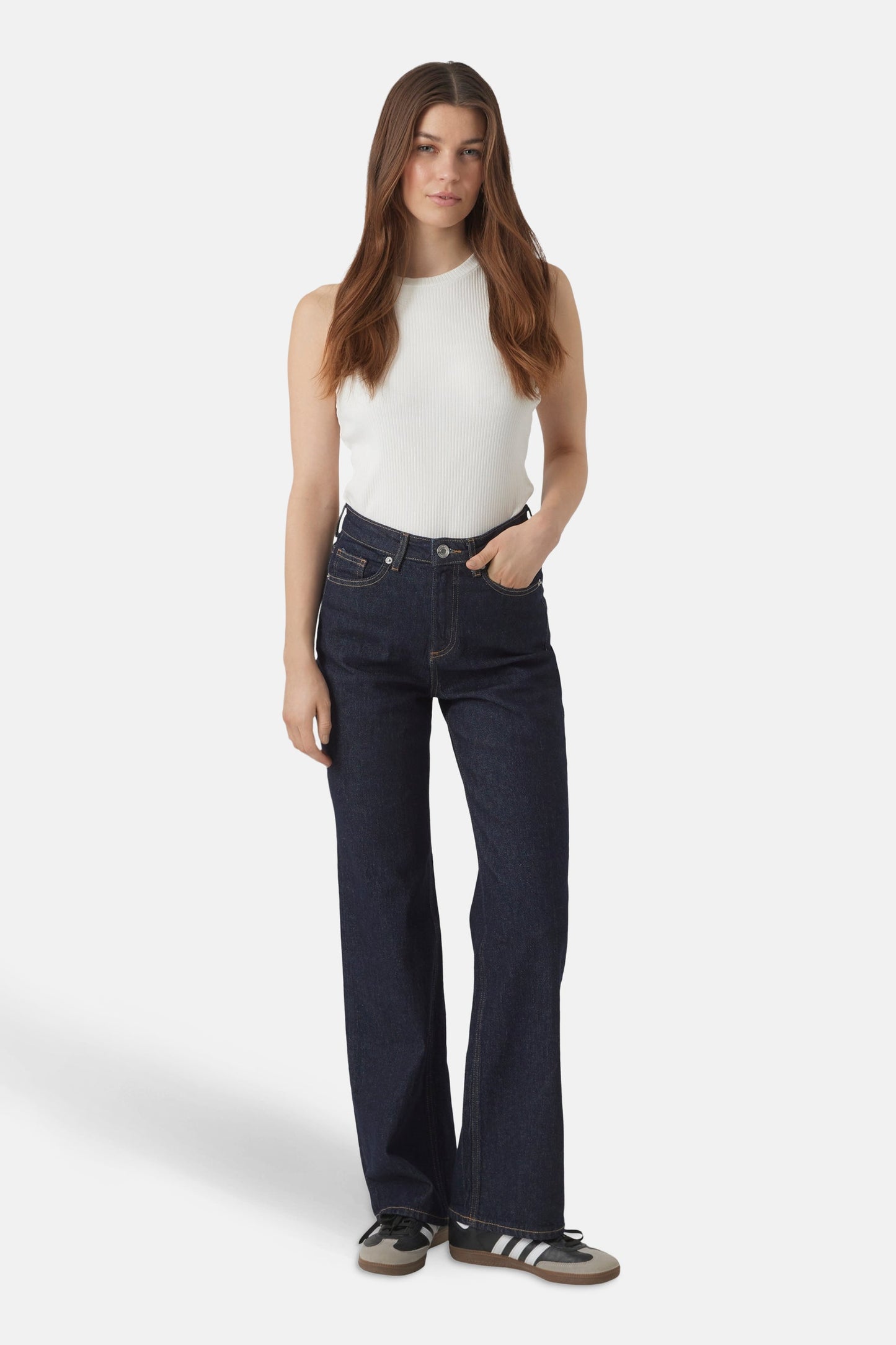 Donkerblauwe Denim Wijd Jeans - VERO MODA®