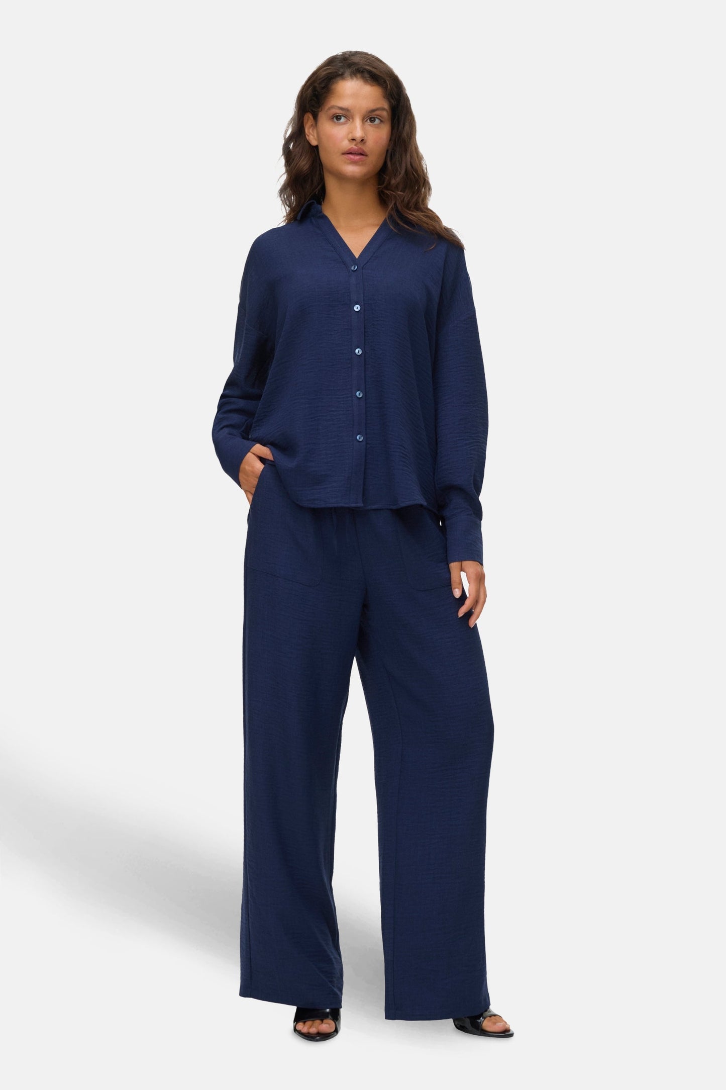 Lange Mouwen Hemd - Blauw