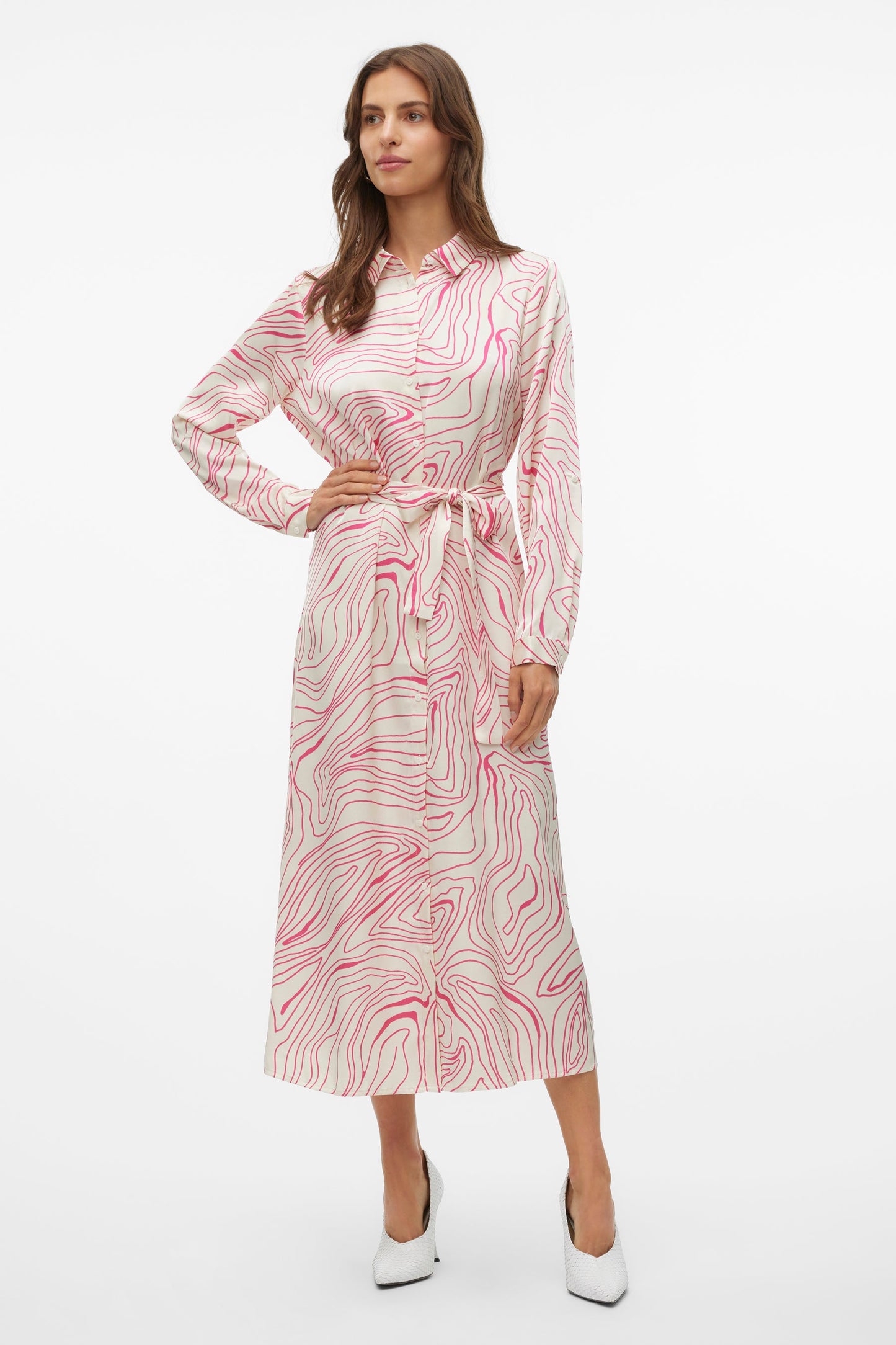 Lange Mouwen Roze Jurkje