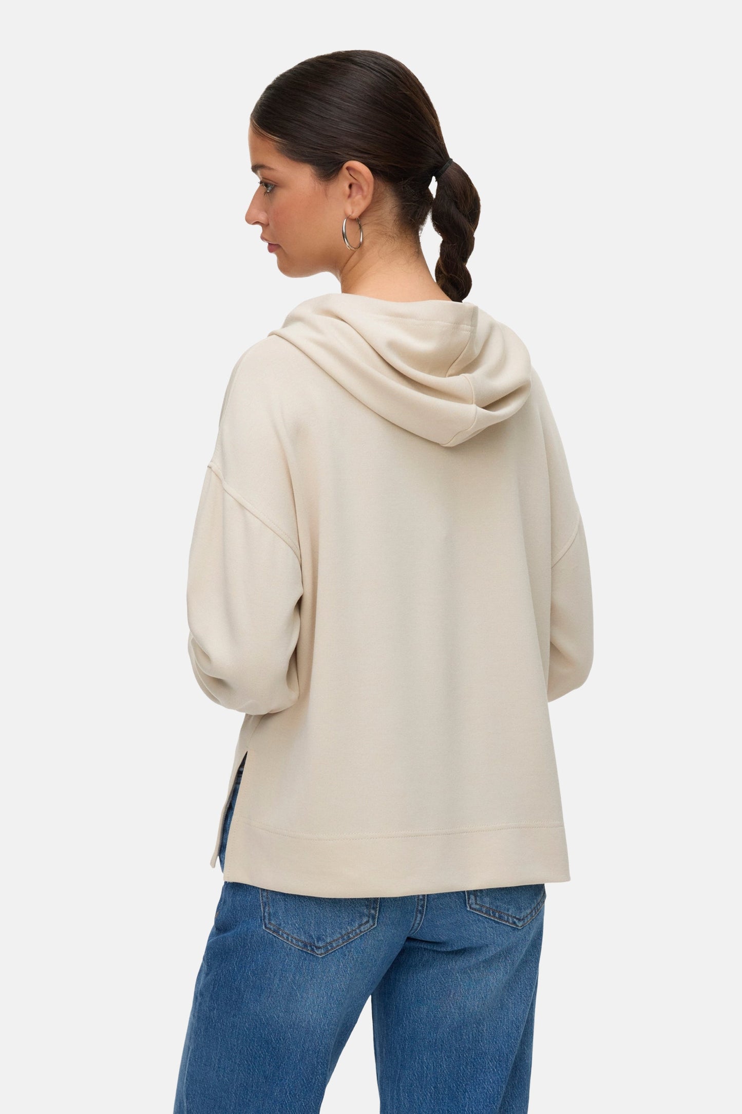 Ecru Hoodie Sweater
