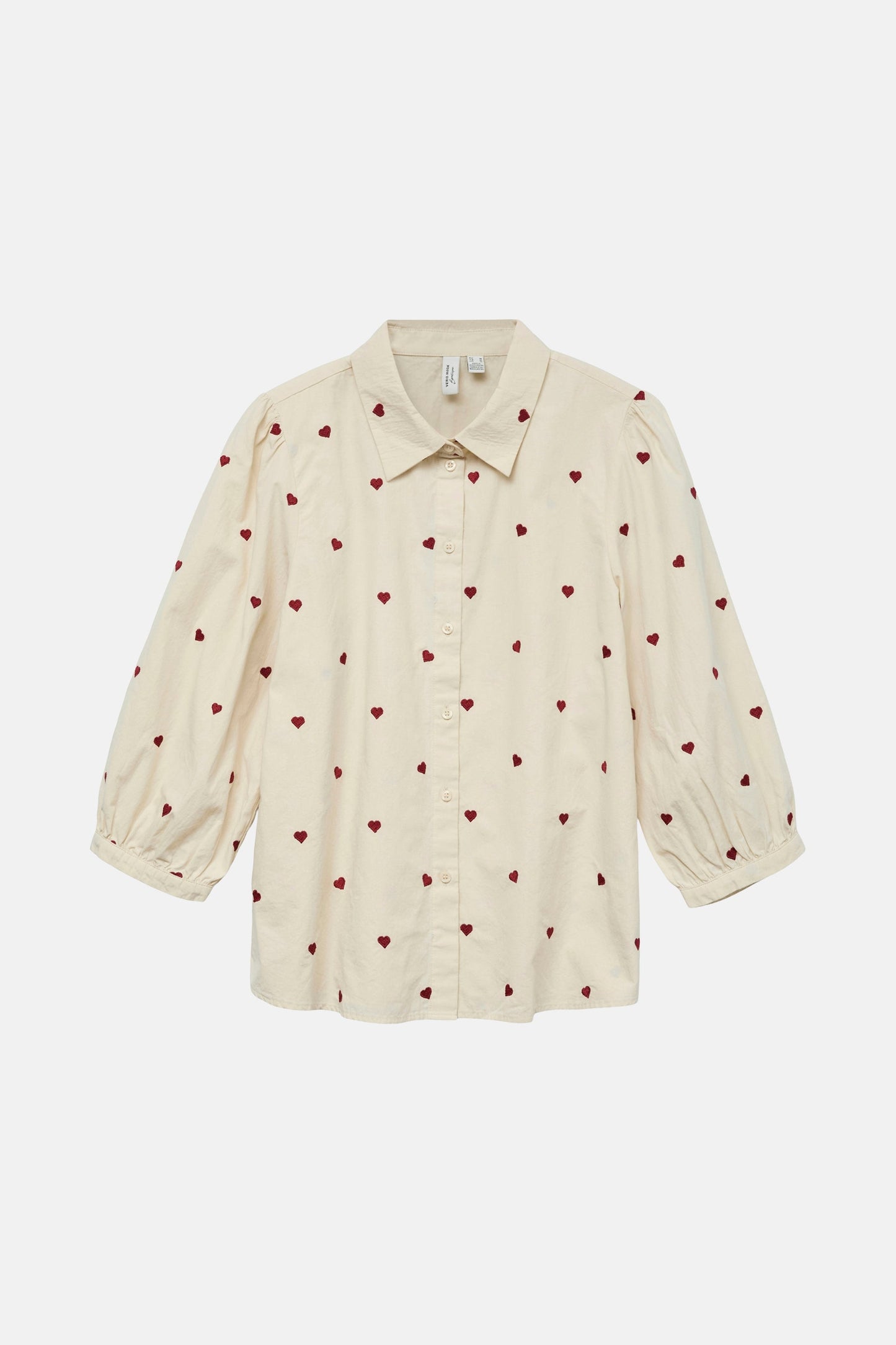 Hemd met korte mouwen - beige