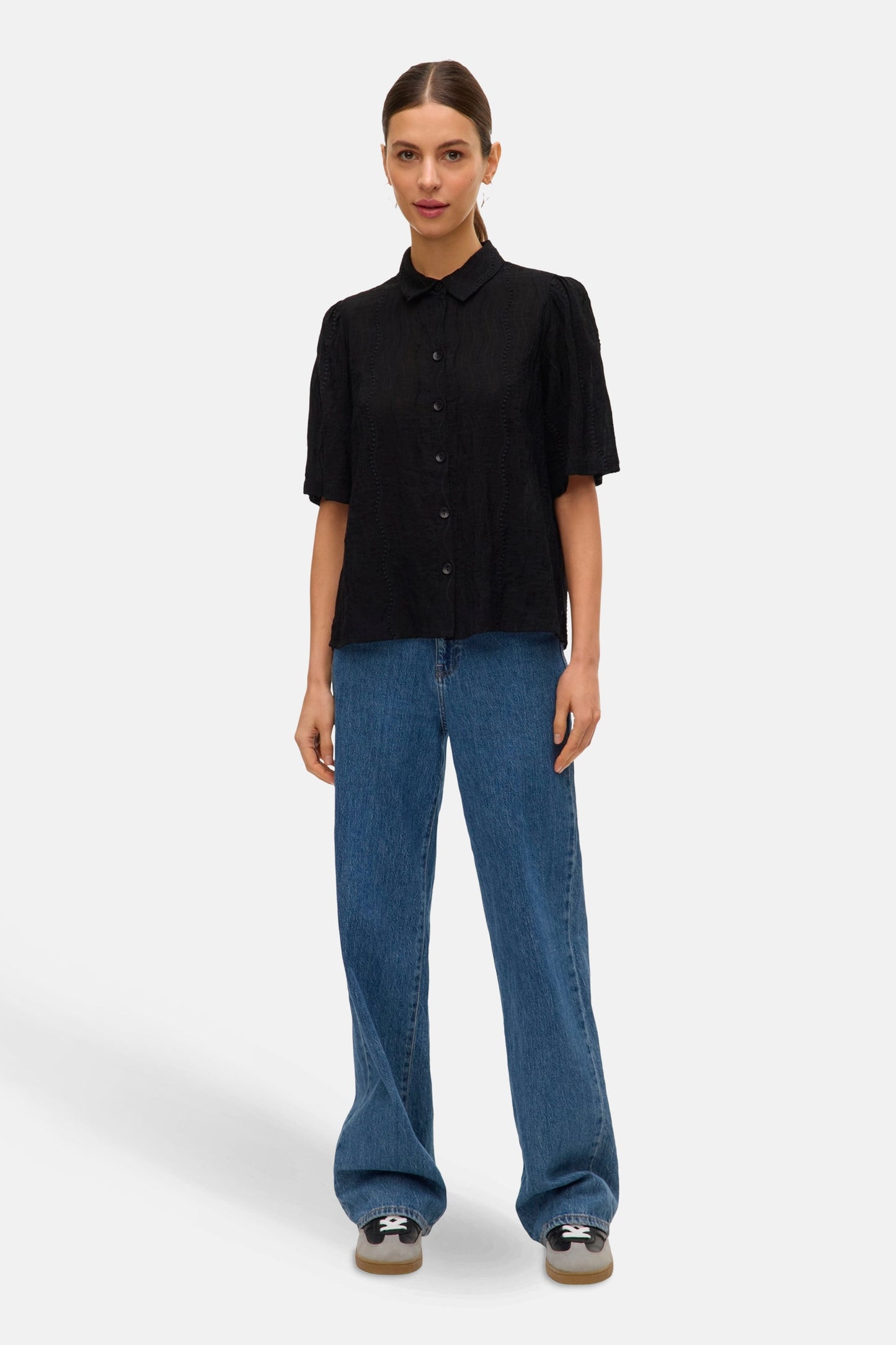 Korte Mouwen Shirt - Zwart