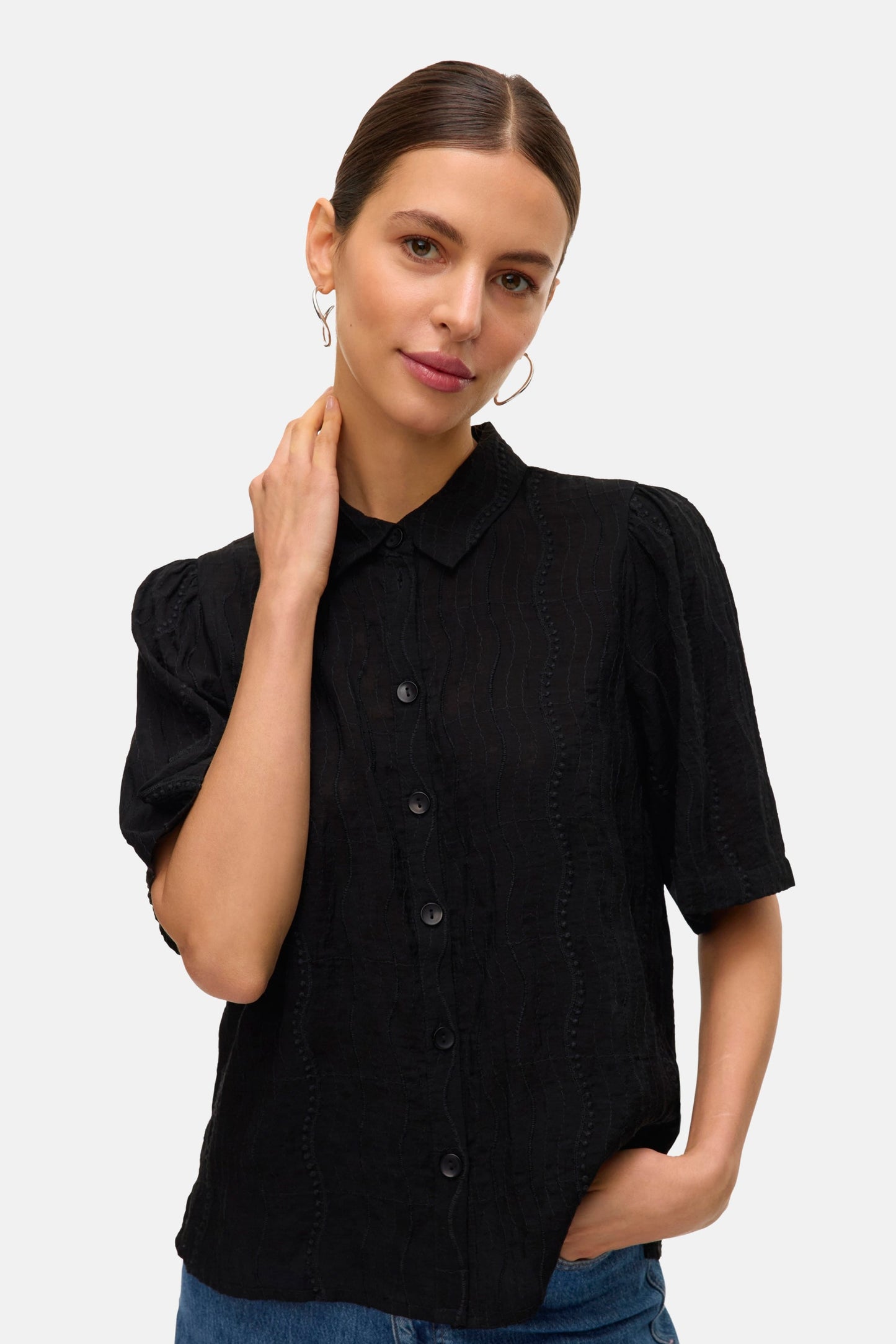 Korte Mouwen Shirt - Zwart