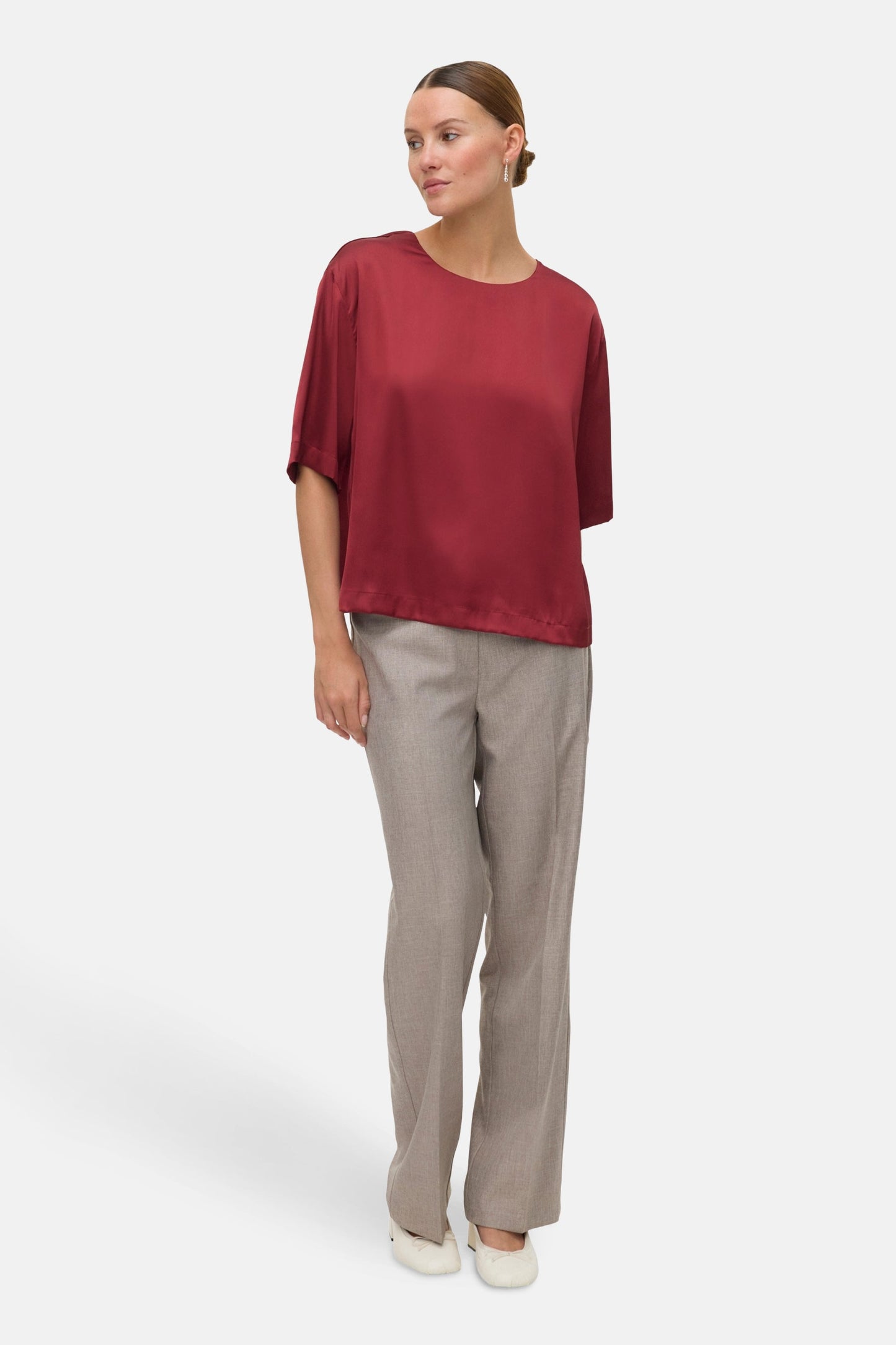 Korte Mouwen Blouse - Rood