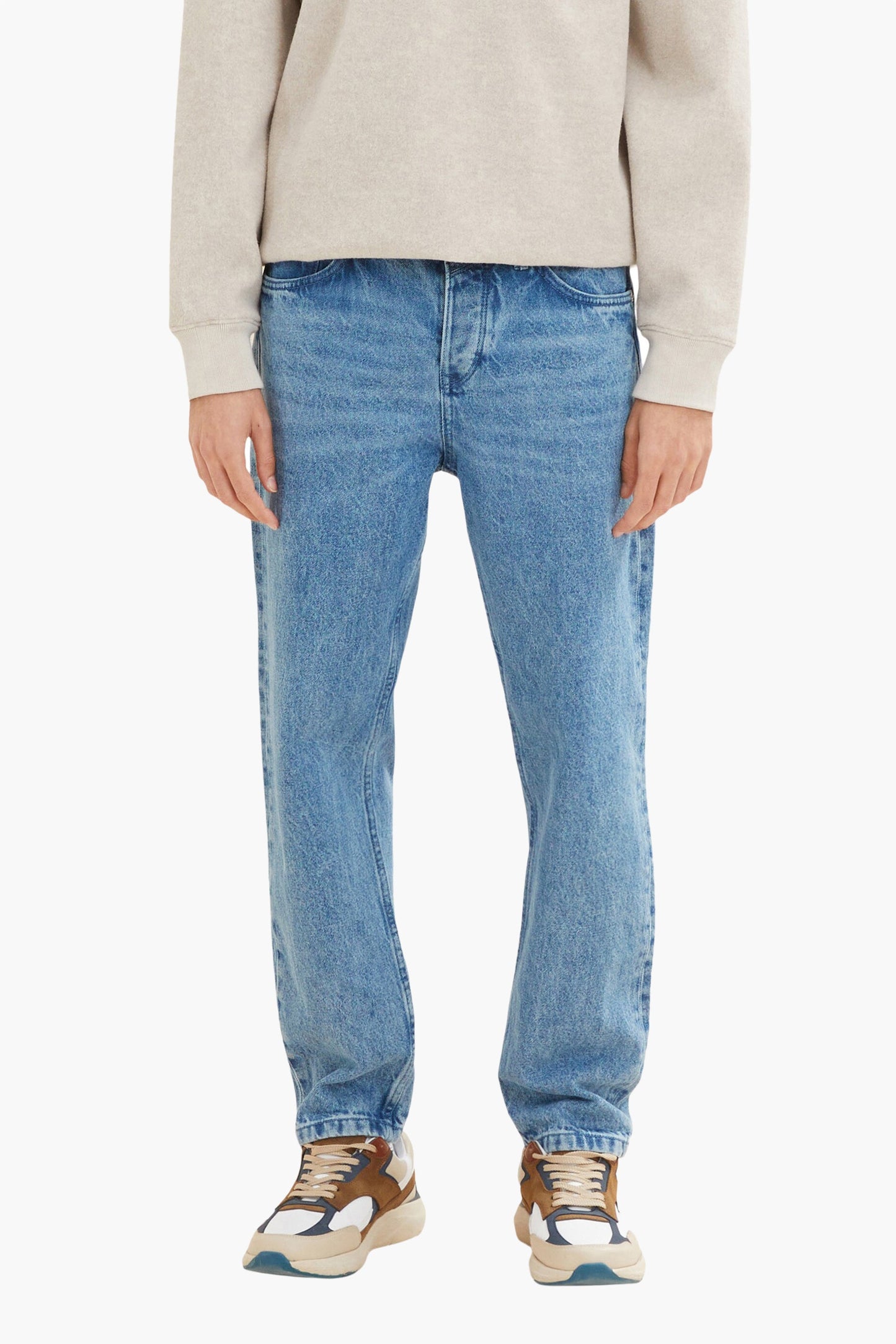 Lichtblauwe denim rechte jeans