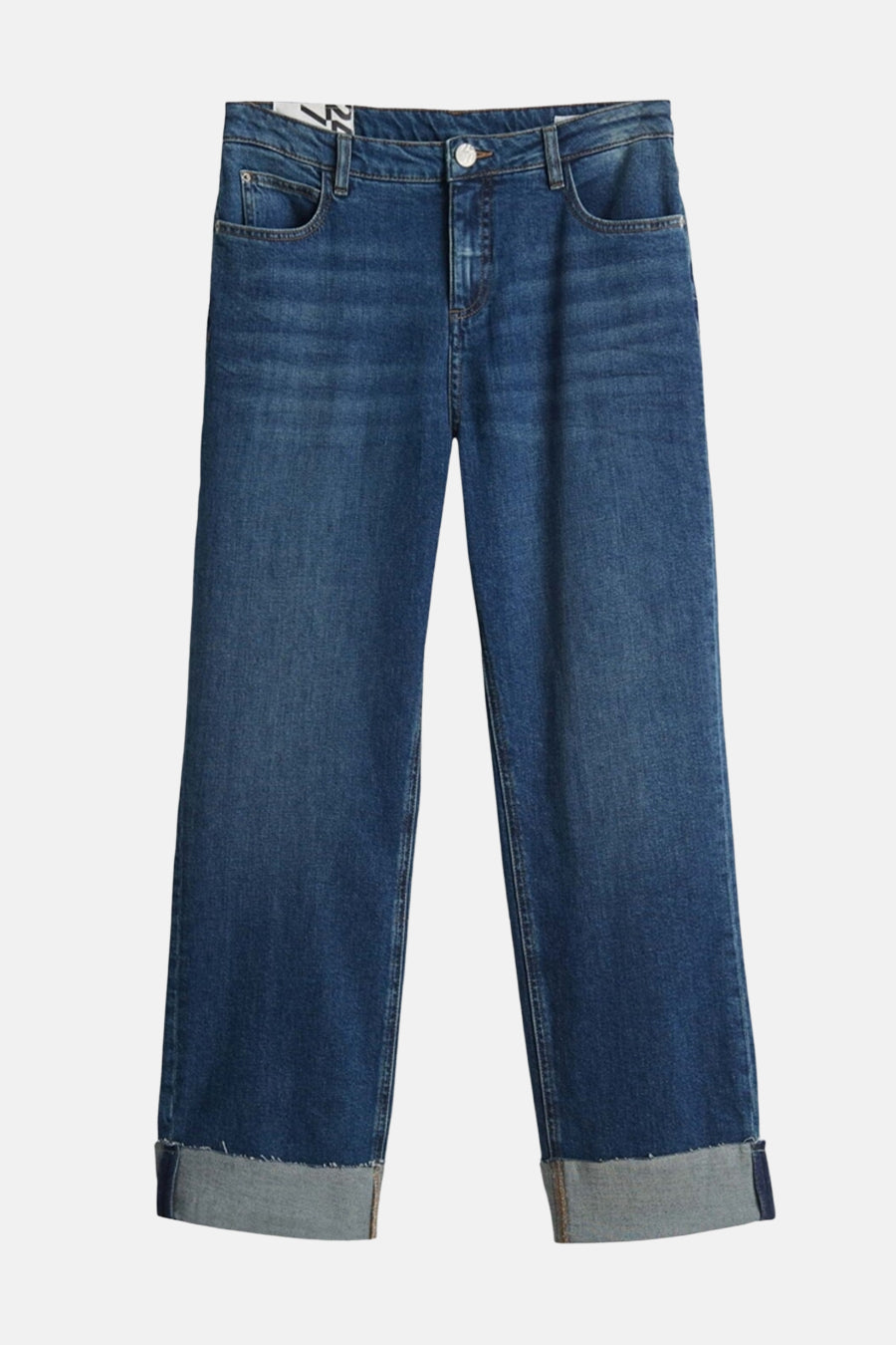 Donkerblauwe Denim Rechtaf Jeans - OPUS