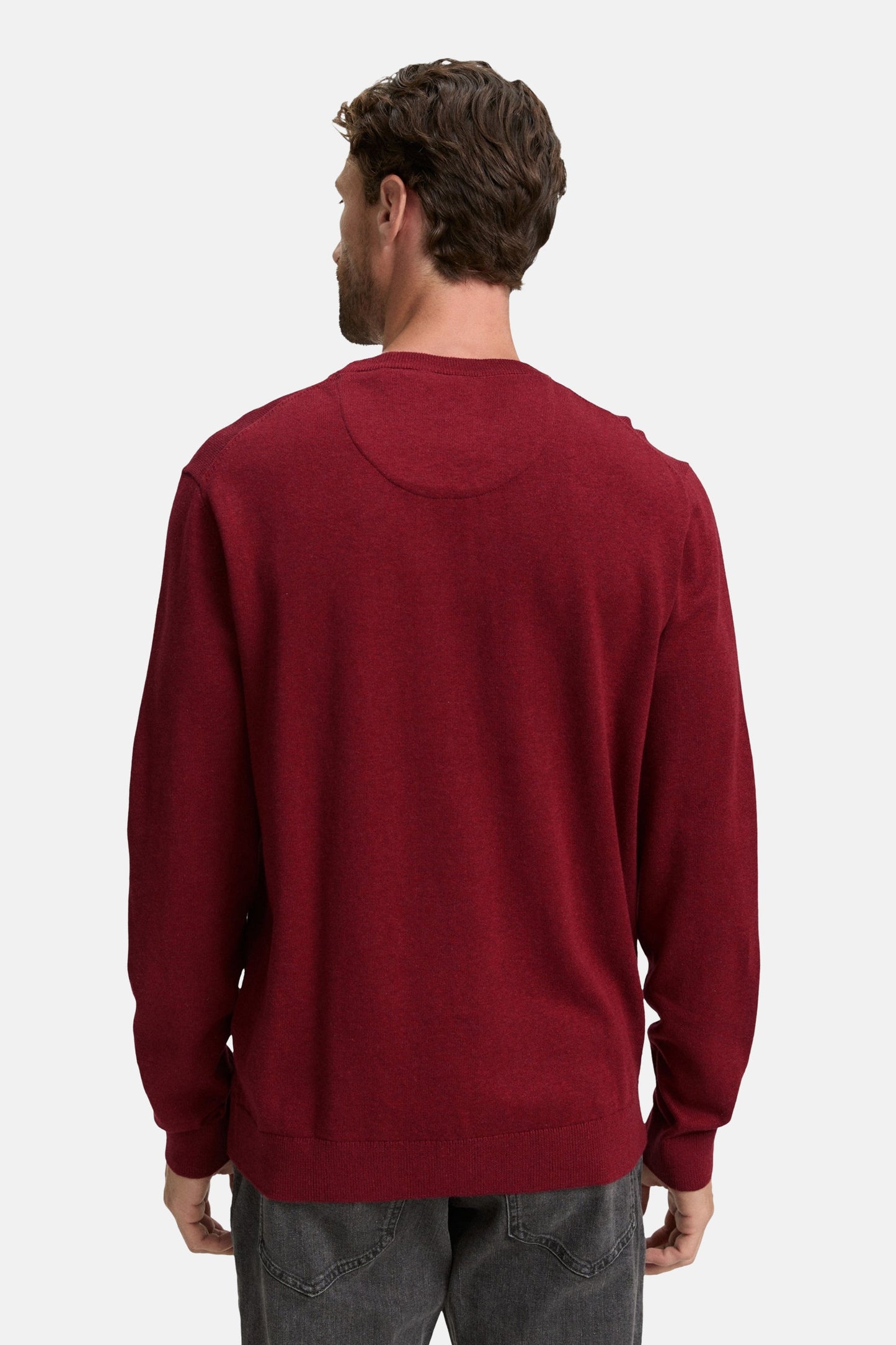 Trui met ronde hals - rood