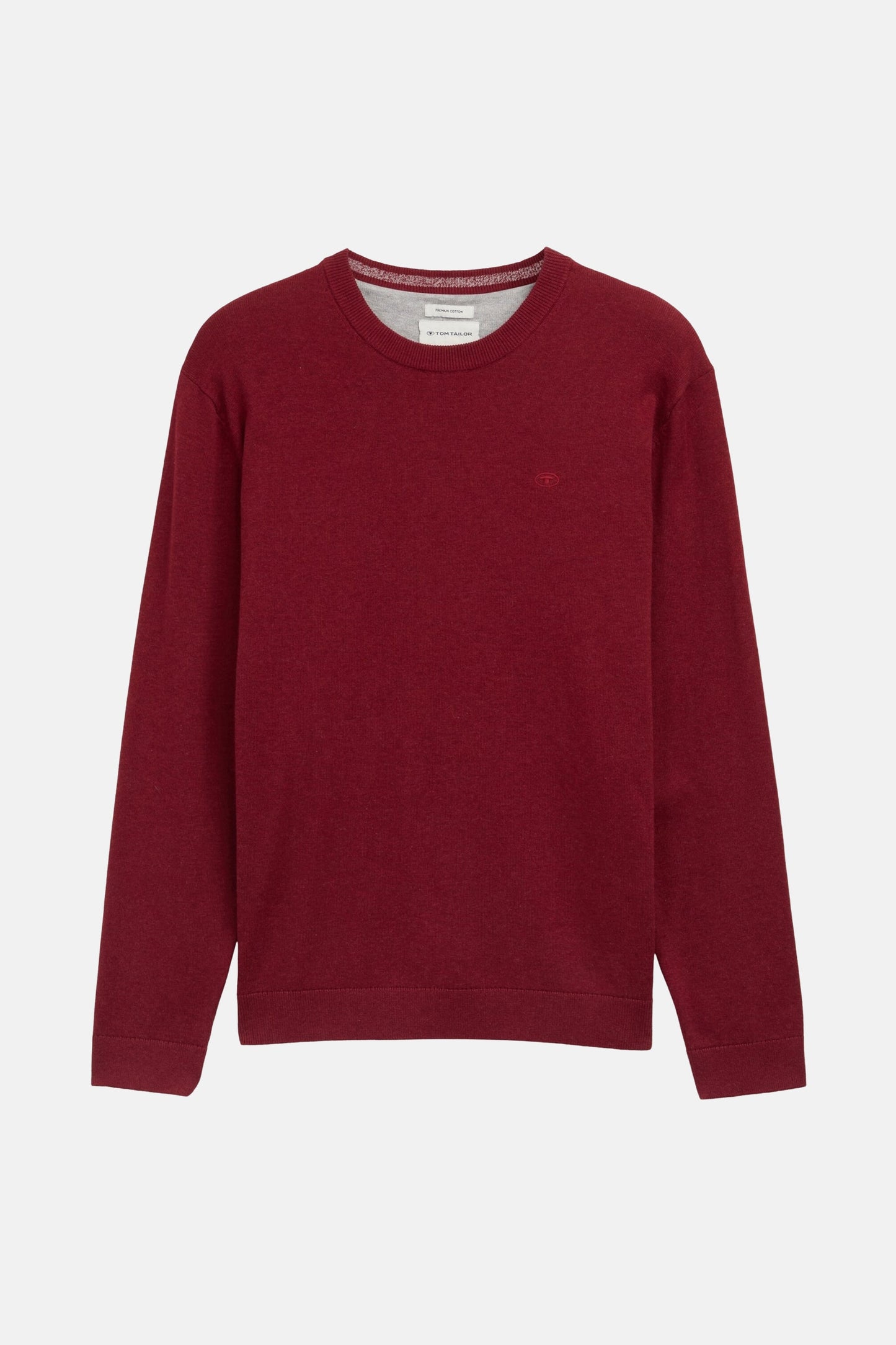 Trui met ronde hals - rood