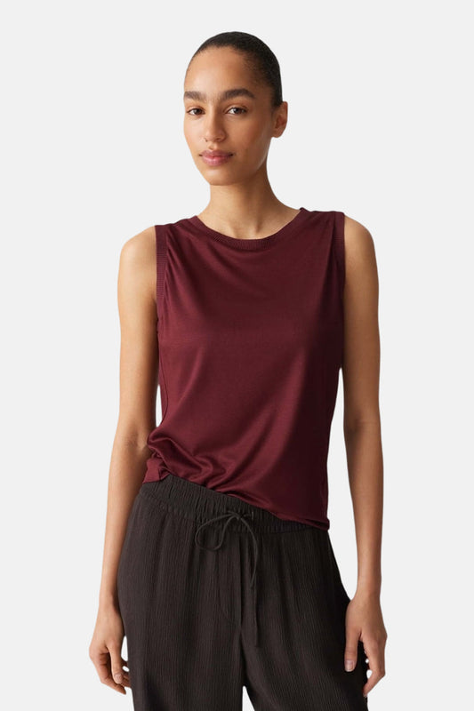 Bordeaux Sleeveless Top