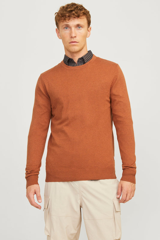 Bruine Ronde Hals Trui