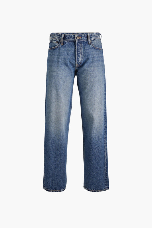 Wide Leg Jeans - Mid Blue Denim