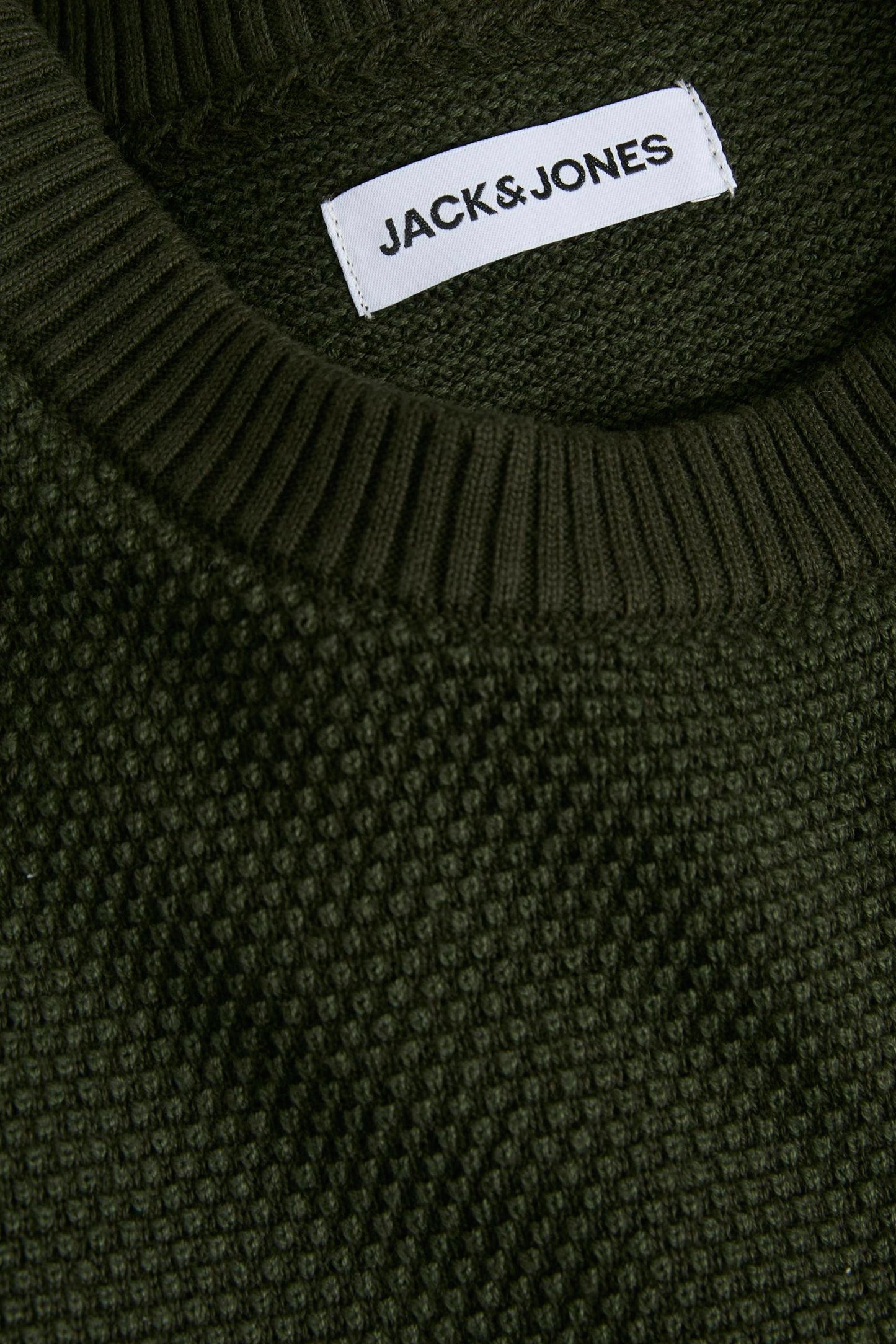 Groene trui met ronde hals