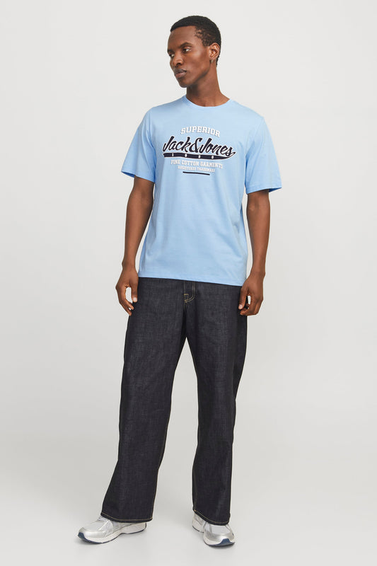 Blauwe Korte Mouwen T-shirt - ORIGINALS BY JACK & JONES