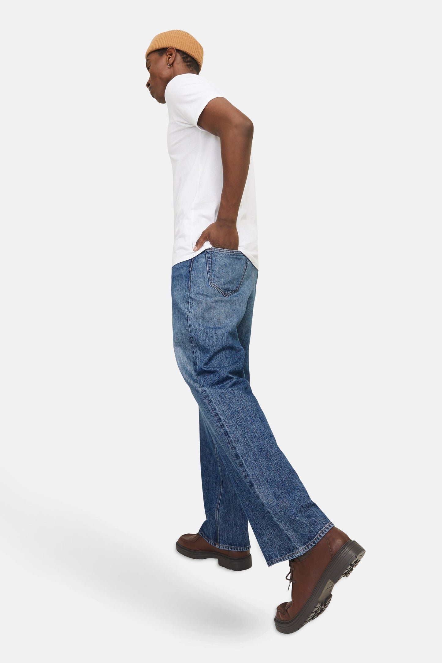 Mid Blue Wide Leg Jeans - JACK & JONES JEANS INTELLIGENCE