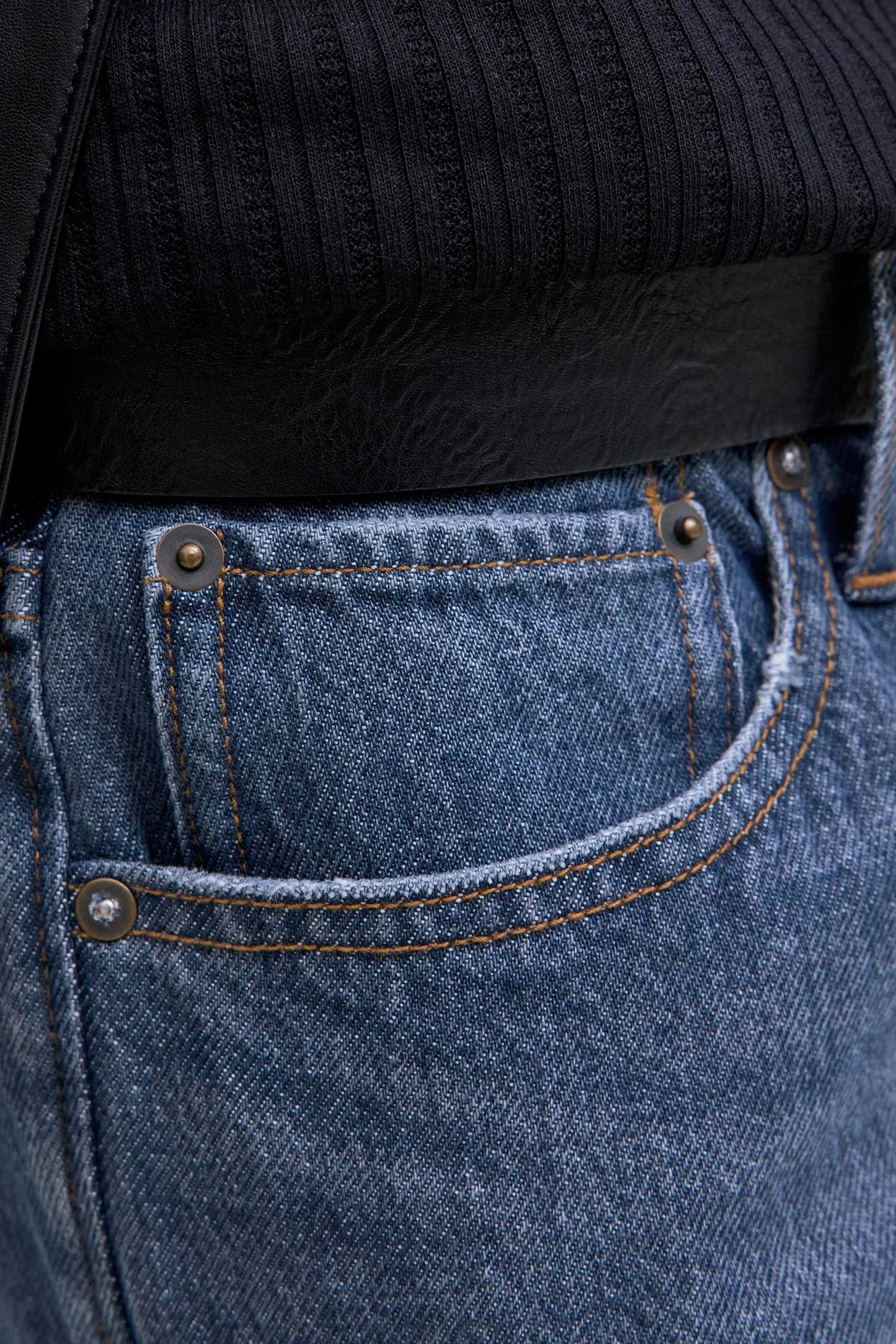 Mid Blue Wide Leg Jeans - JACK & JONES JEANS INTELLIGENCE