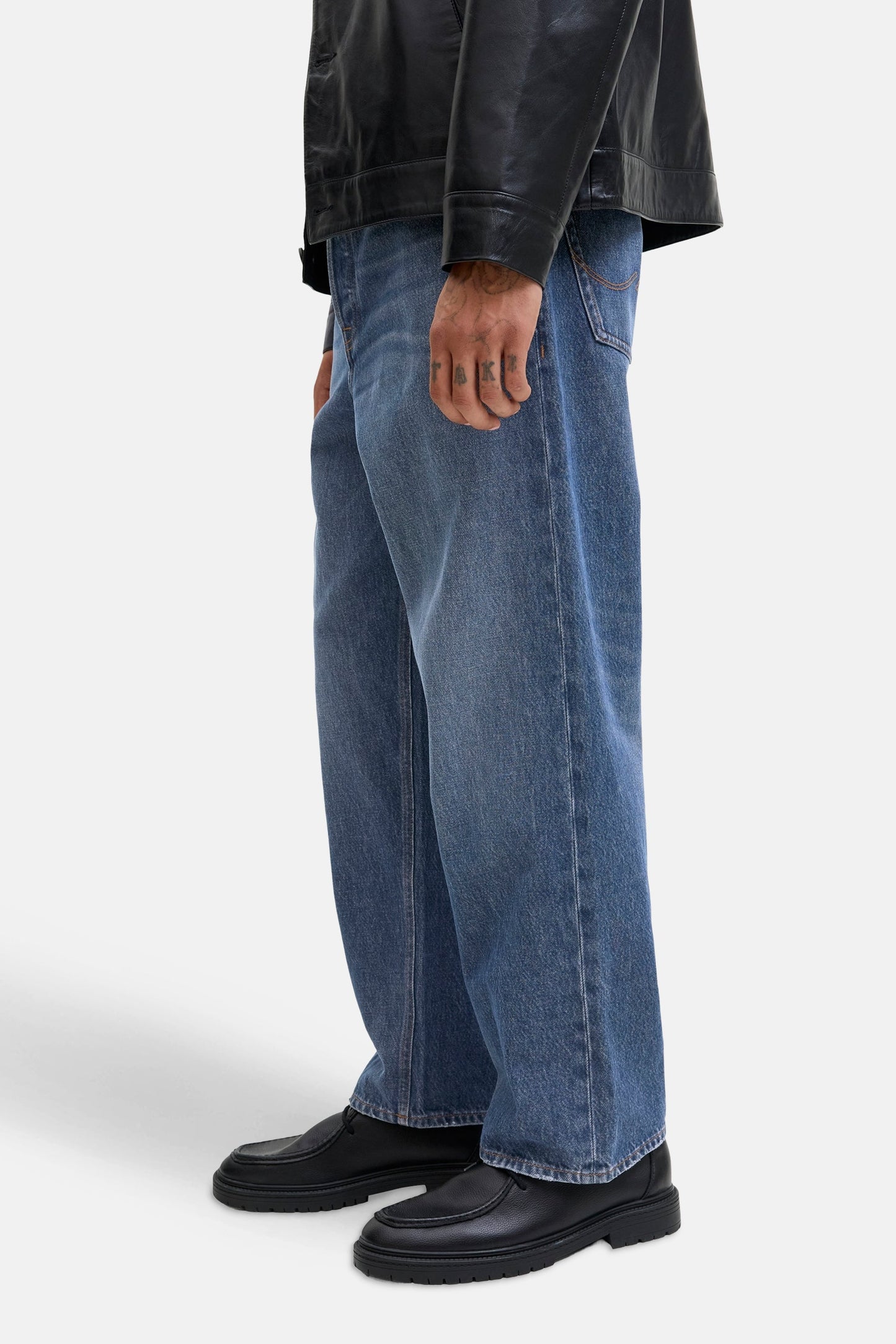 Mid Blue Wide Leg Jeans - JACK & JONES JEANS INTELLIGENCE