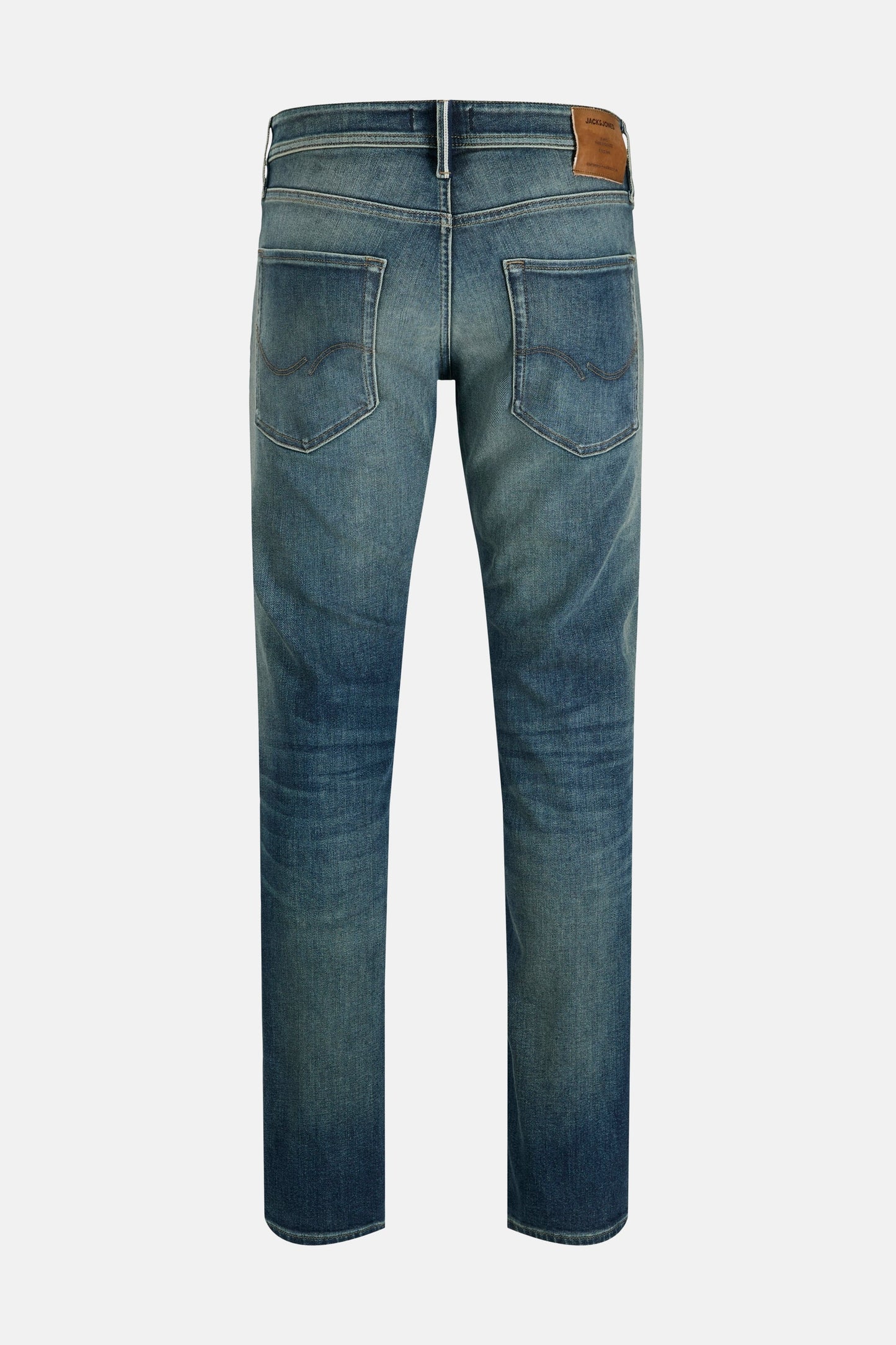 Mid Blue Denim Straight Jeans - JACK & JONES JEANS INTELLIGENCE