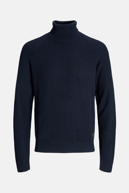 Blauwe Pullover met Rolkraag