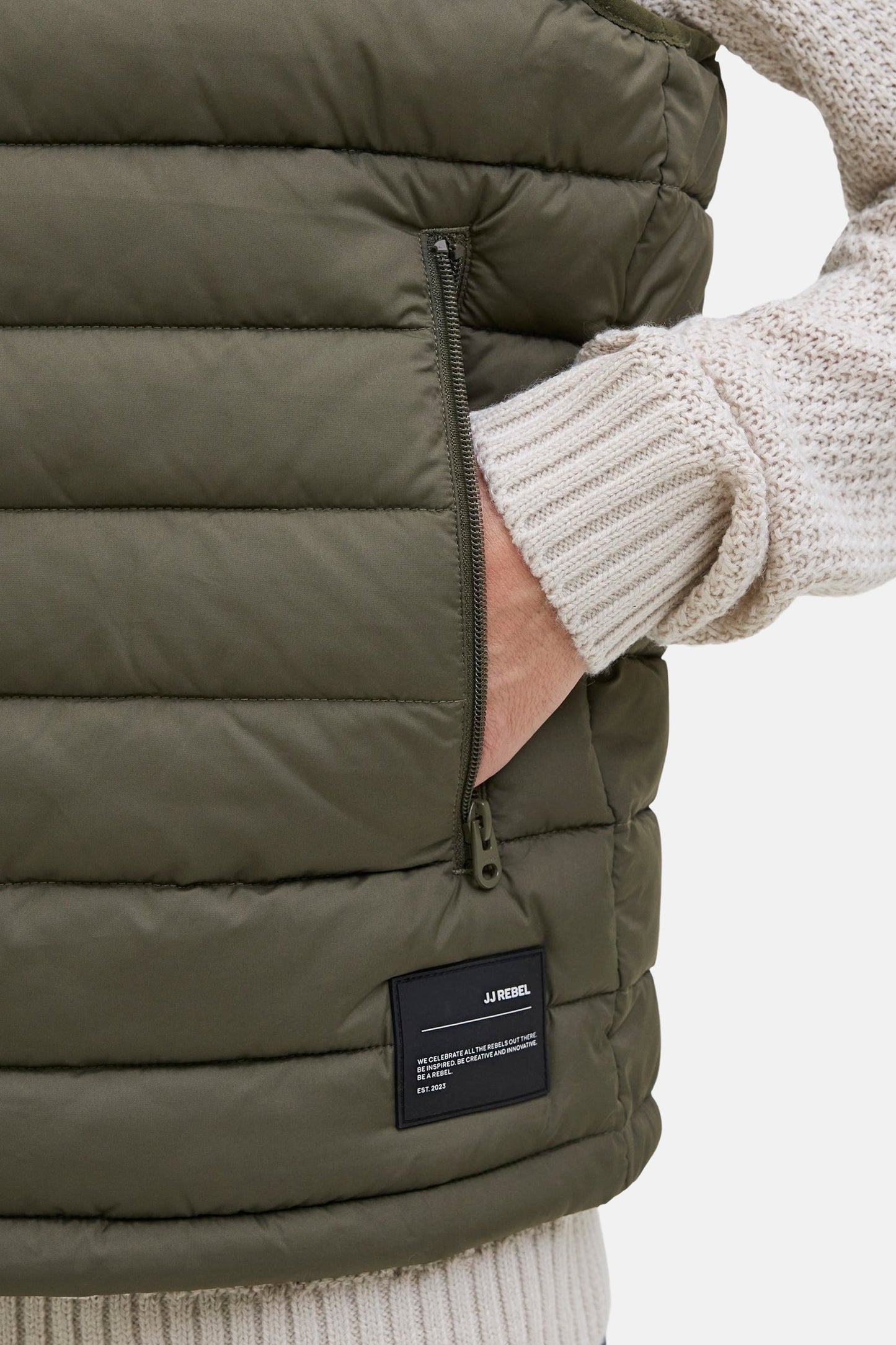 Bodywarmer groen - JJREBEL