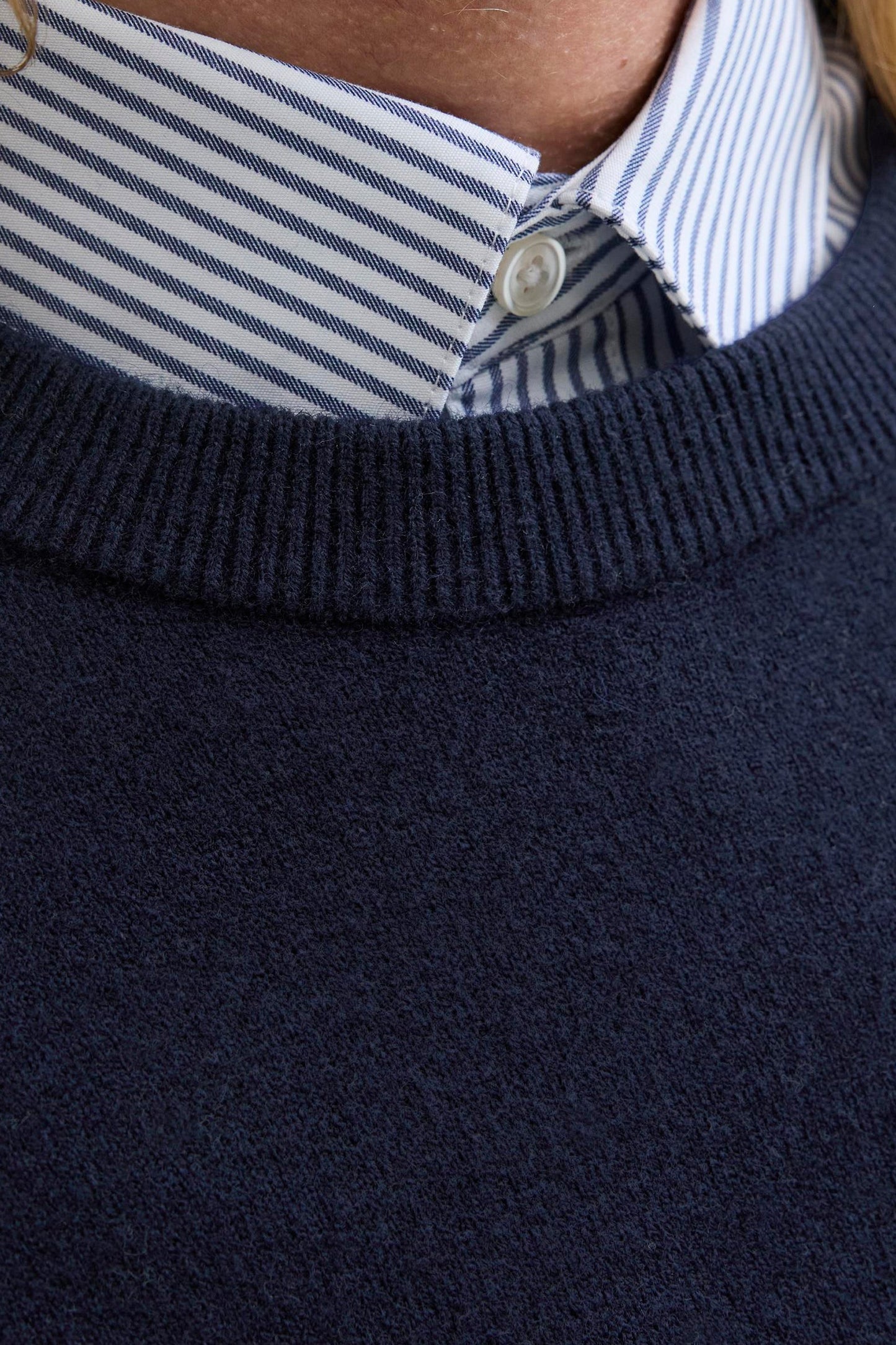 Trui met ronde hals blauw - PREMIUM by JACK & JONES