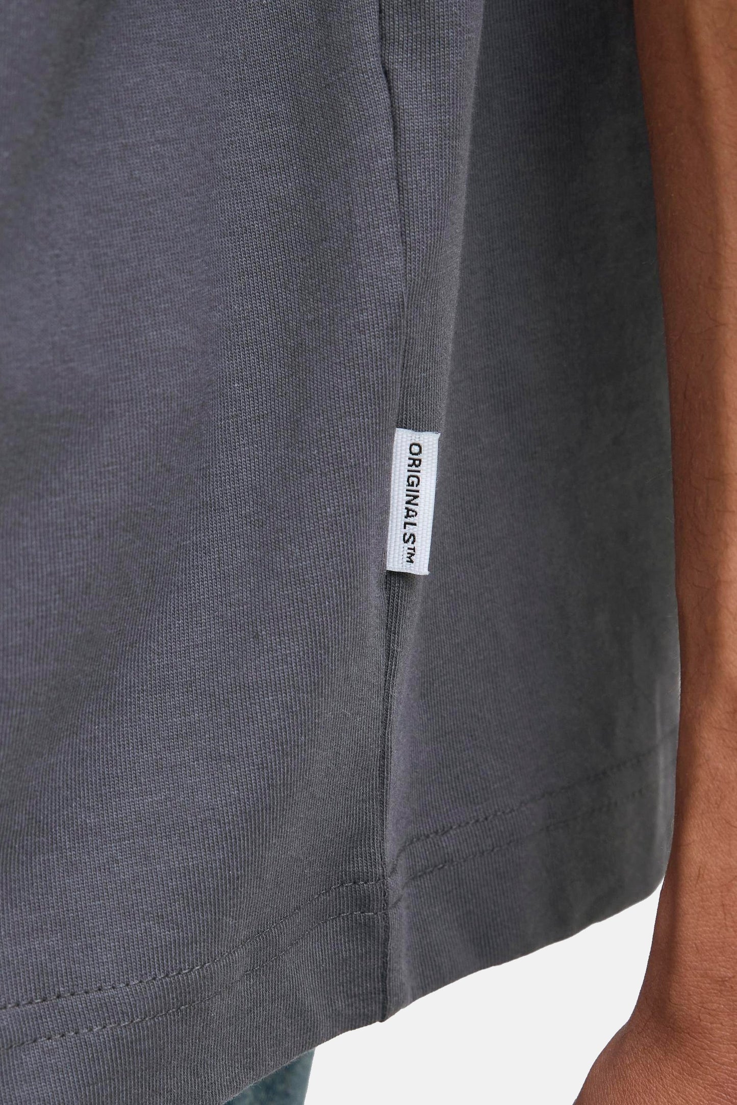 Grijze Korte Mouwen T-shirt - ORIGINALS BY JACK & JONES