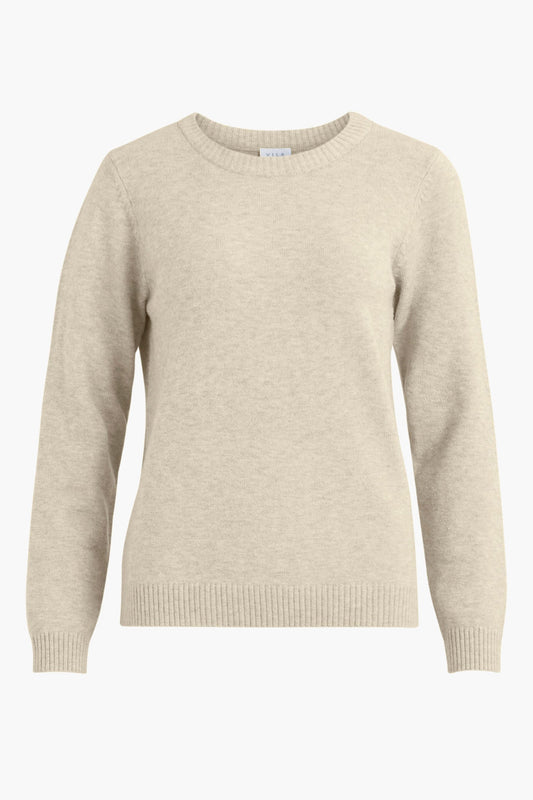 Beige Ronde Hals Trui - VILA®