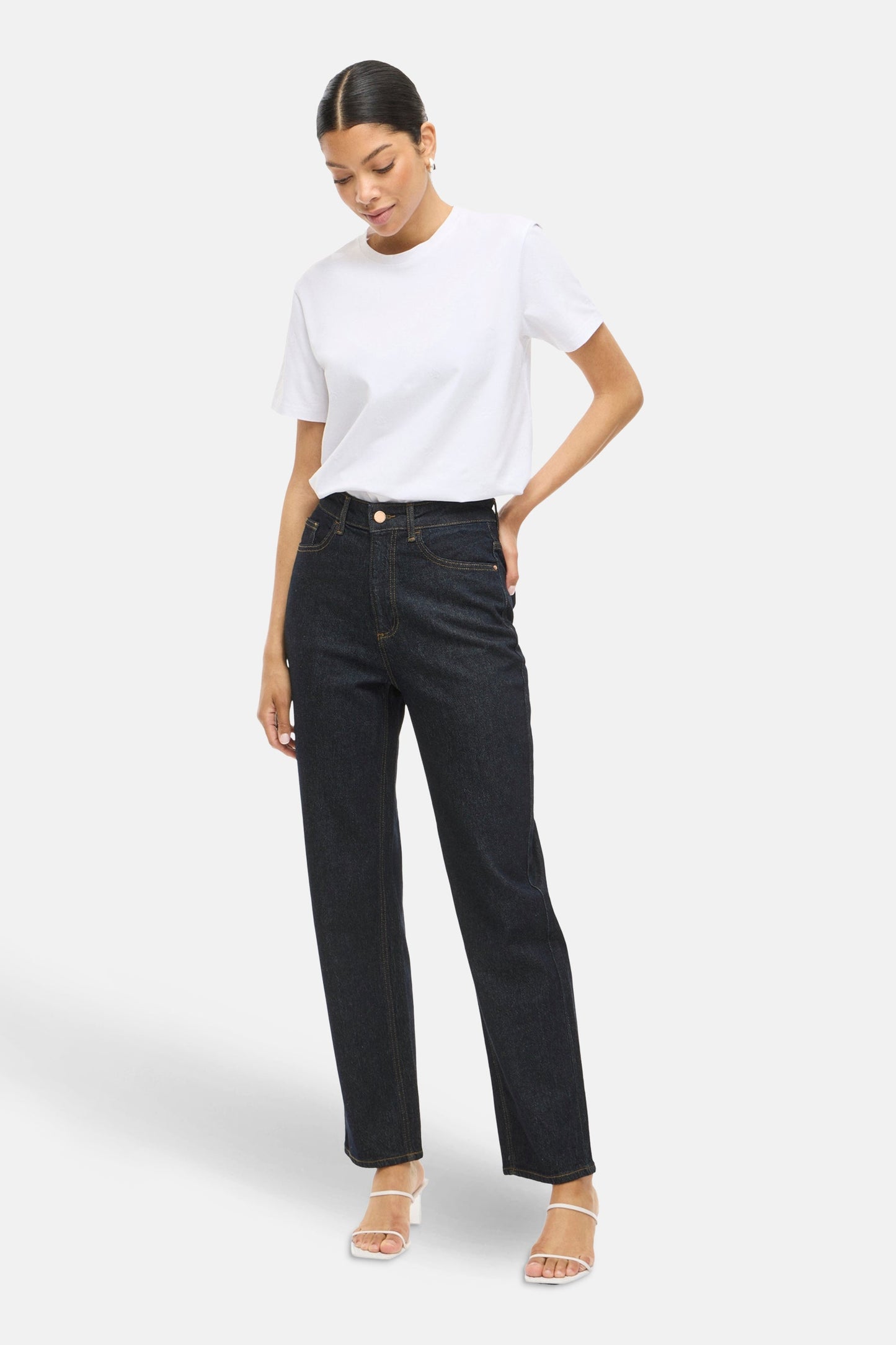 VIKELLY - Donkerblauwe Denim Jeans