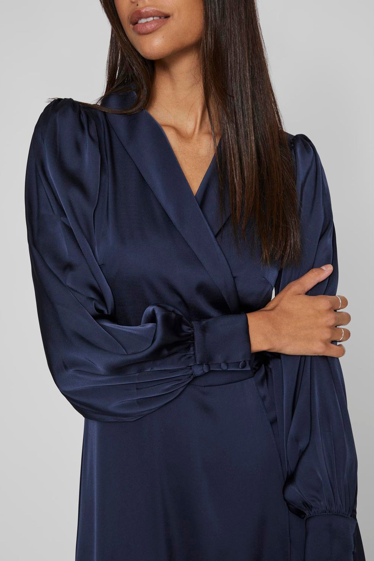 Lang Blauw Kleedje