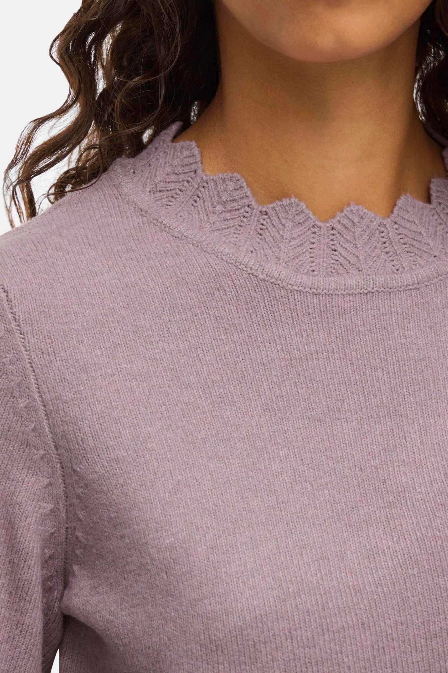 Pull met ronde hals - paars
