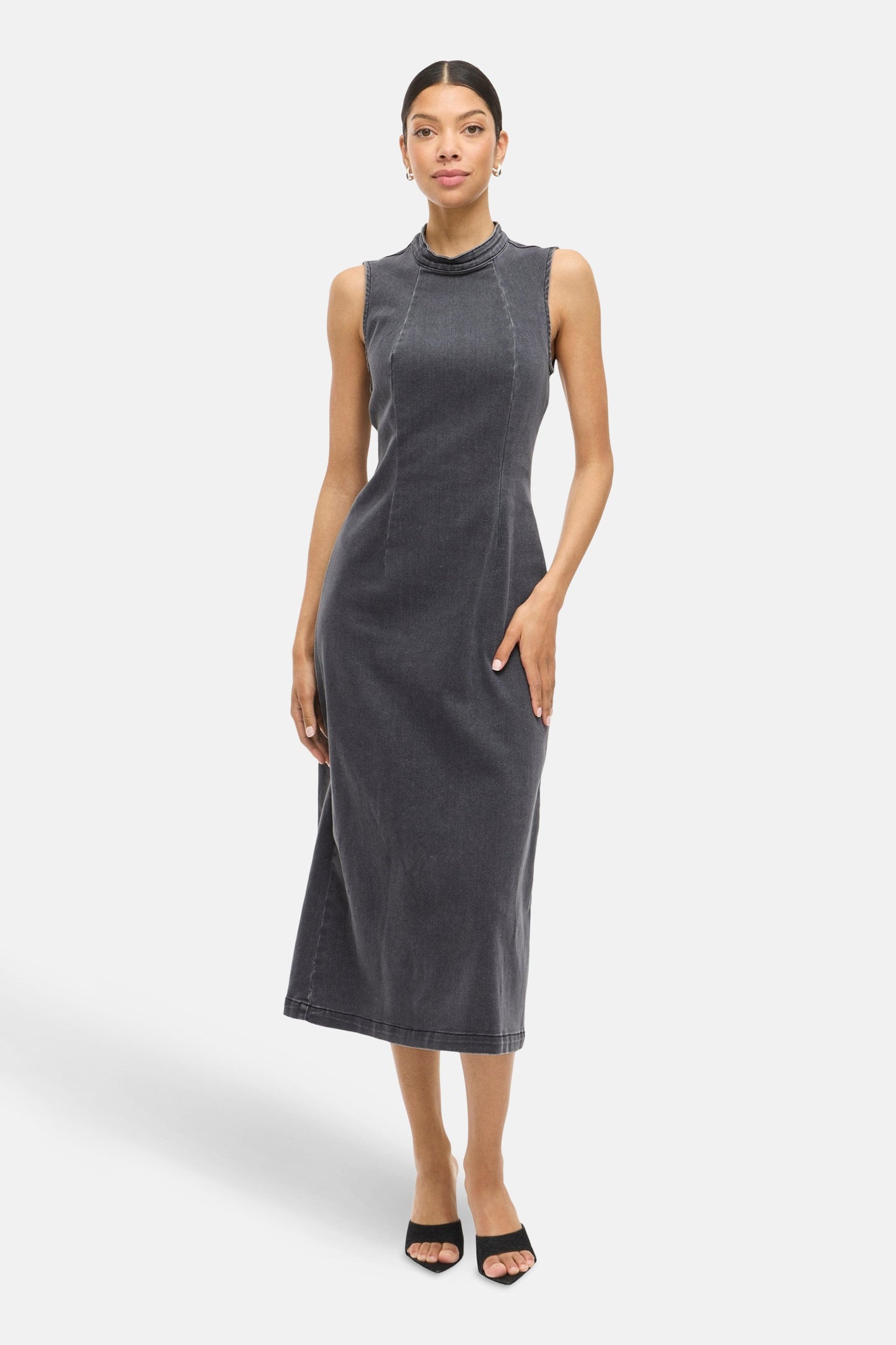Mid Grey Denim Dress