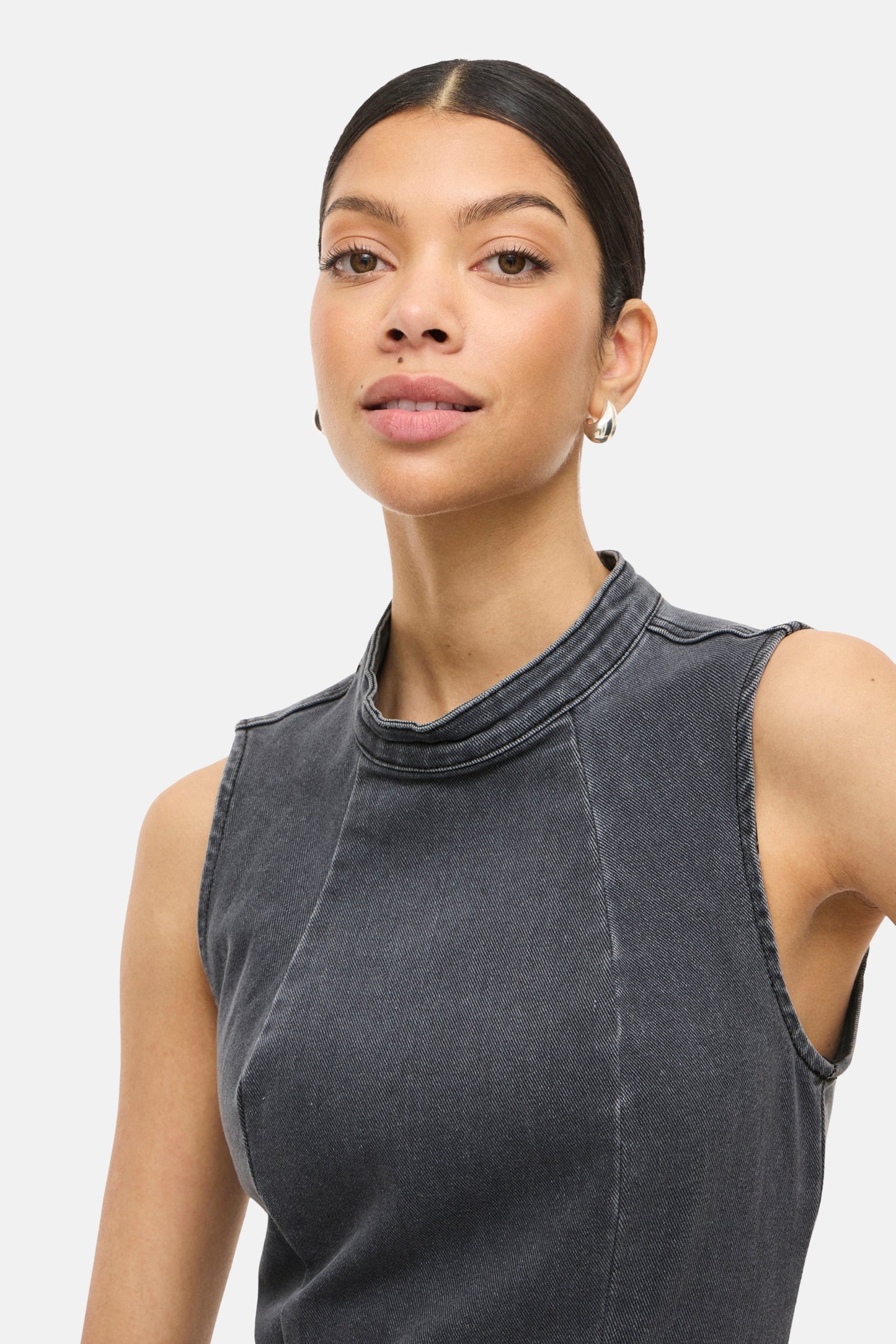 Mid Grey Denim Dress