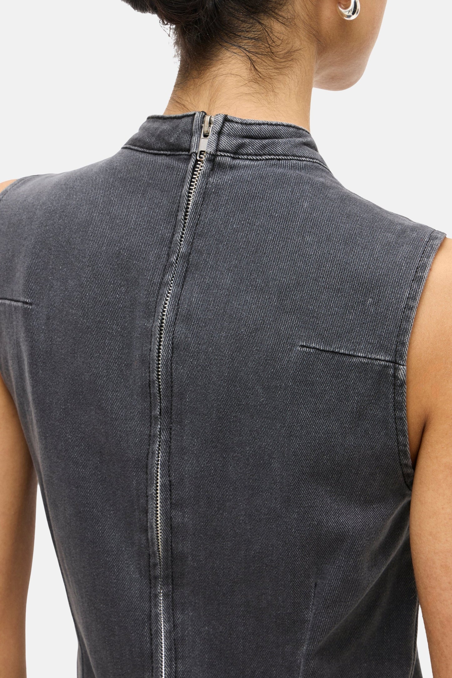 Mid Grey Denim Dress