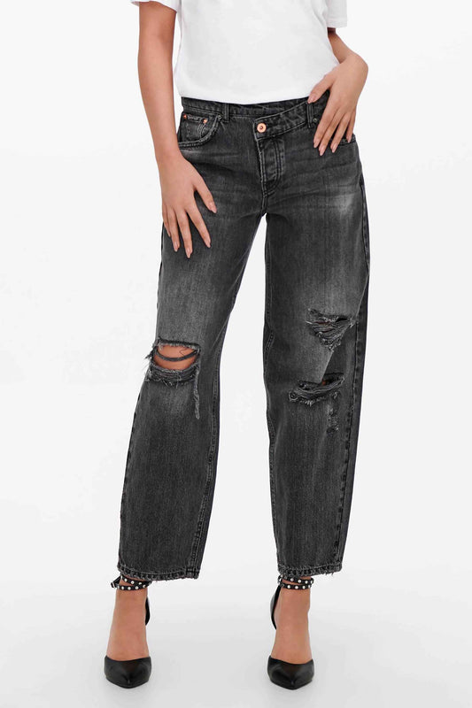 Zwarte Boyfriend Jeans