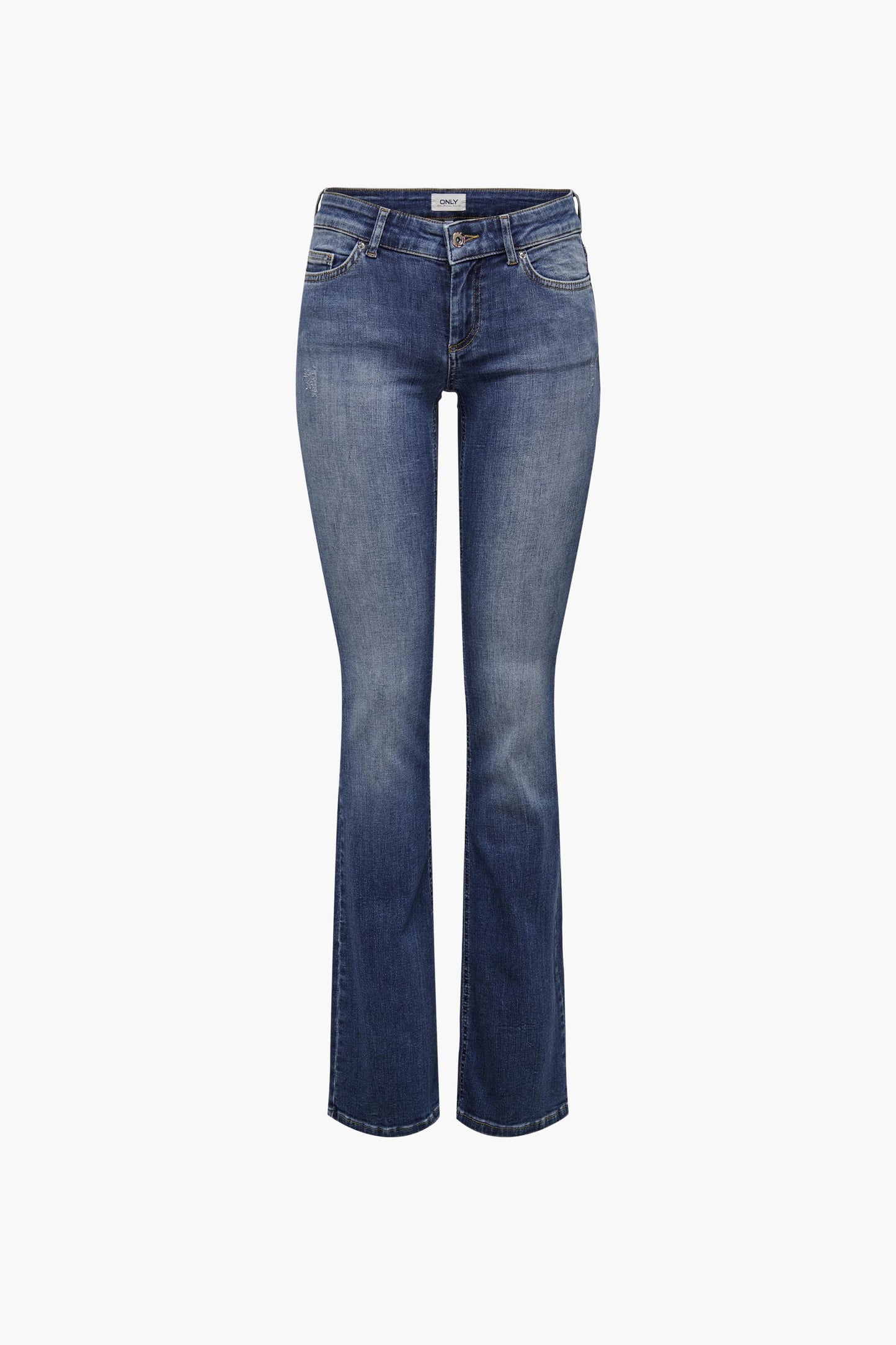 BLUSH FLARE - mid blauwe denim