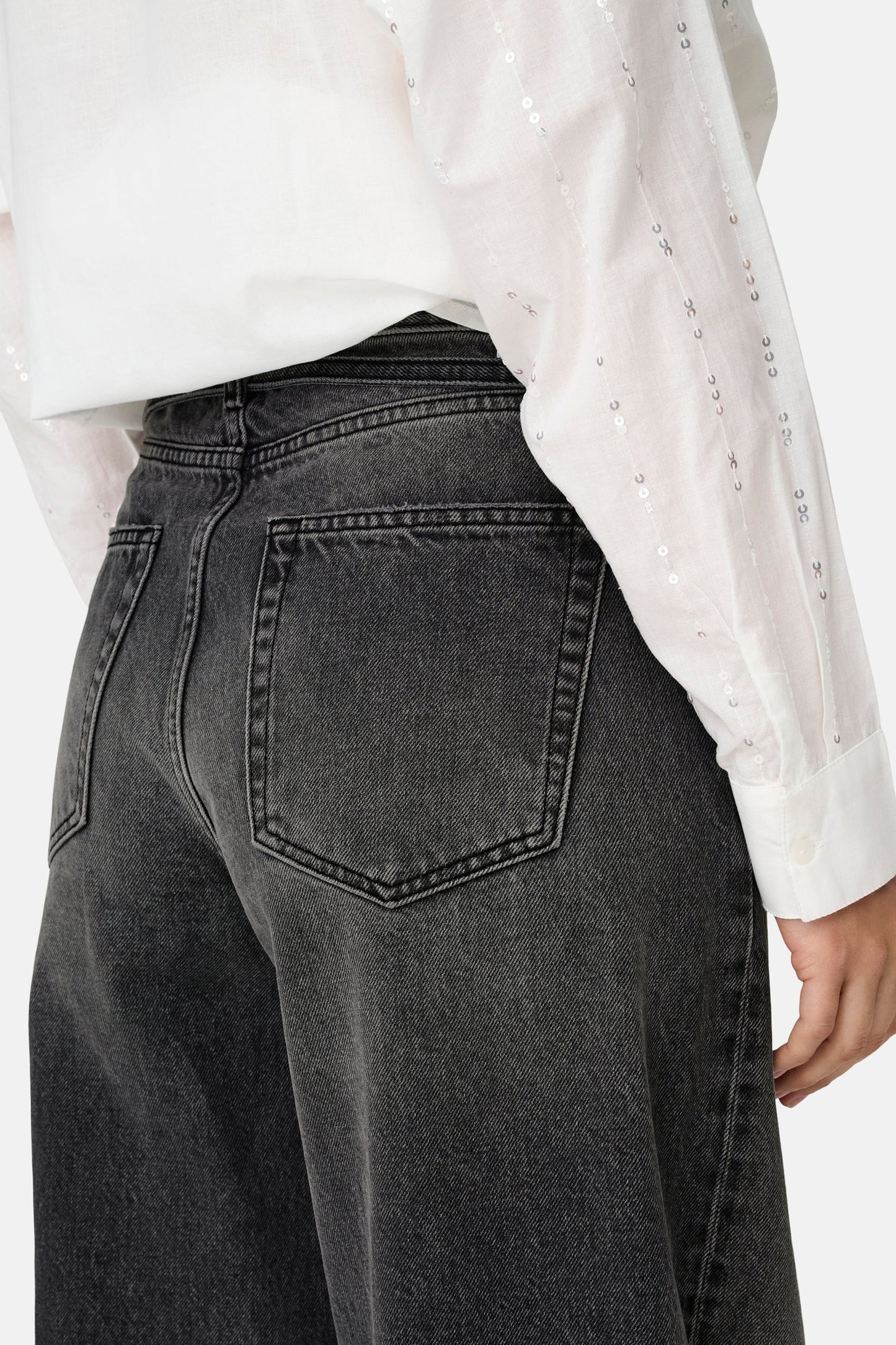 GIANNA - Donkergrijze Jeans