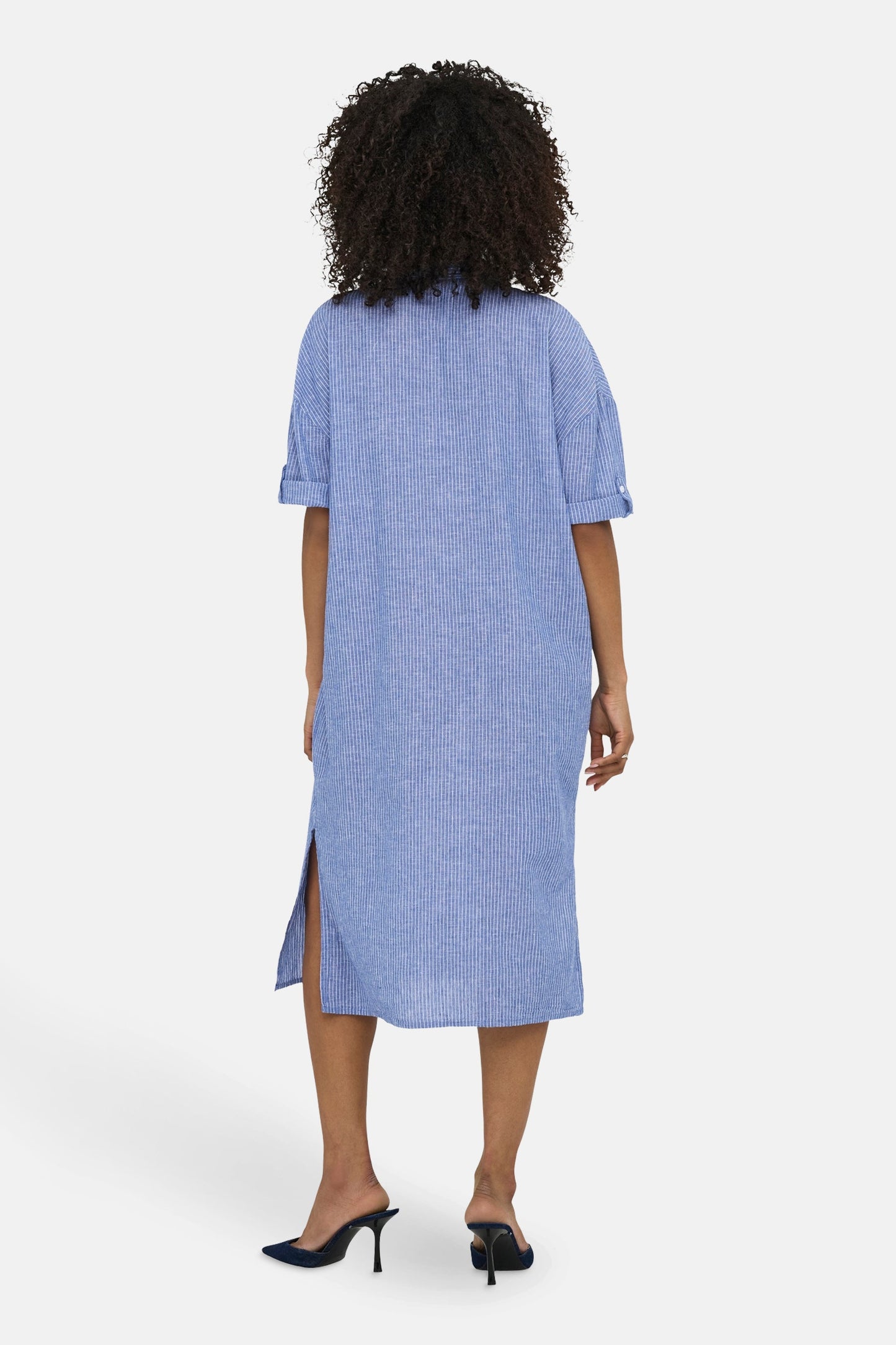 Korte Mouwen Blauw Jurkje