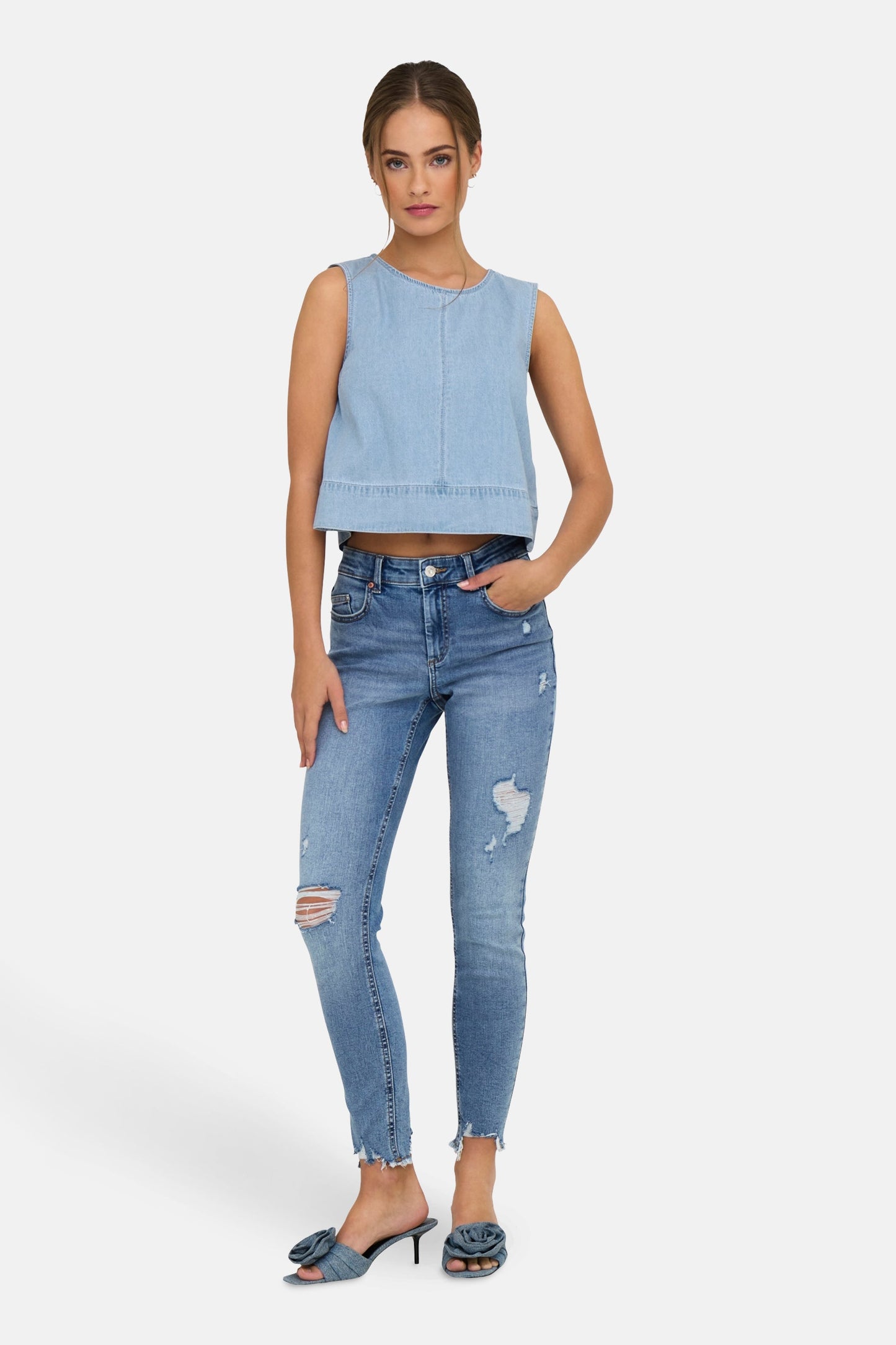 Light Blue Denim Blouse
