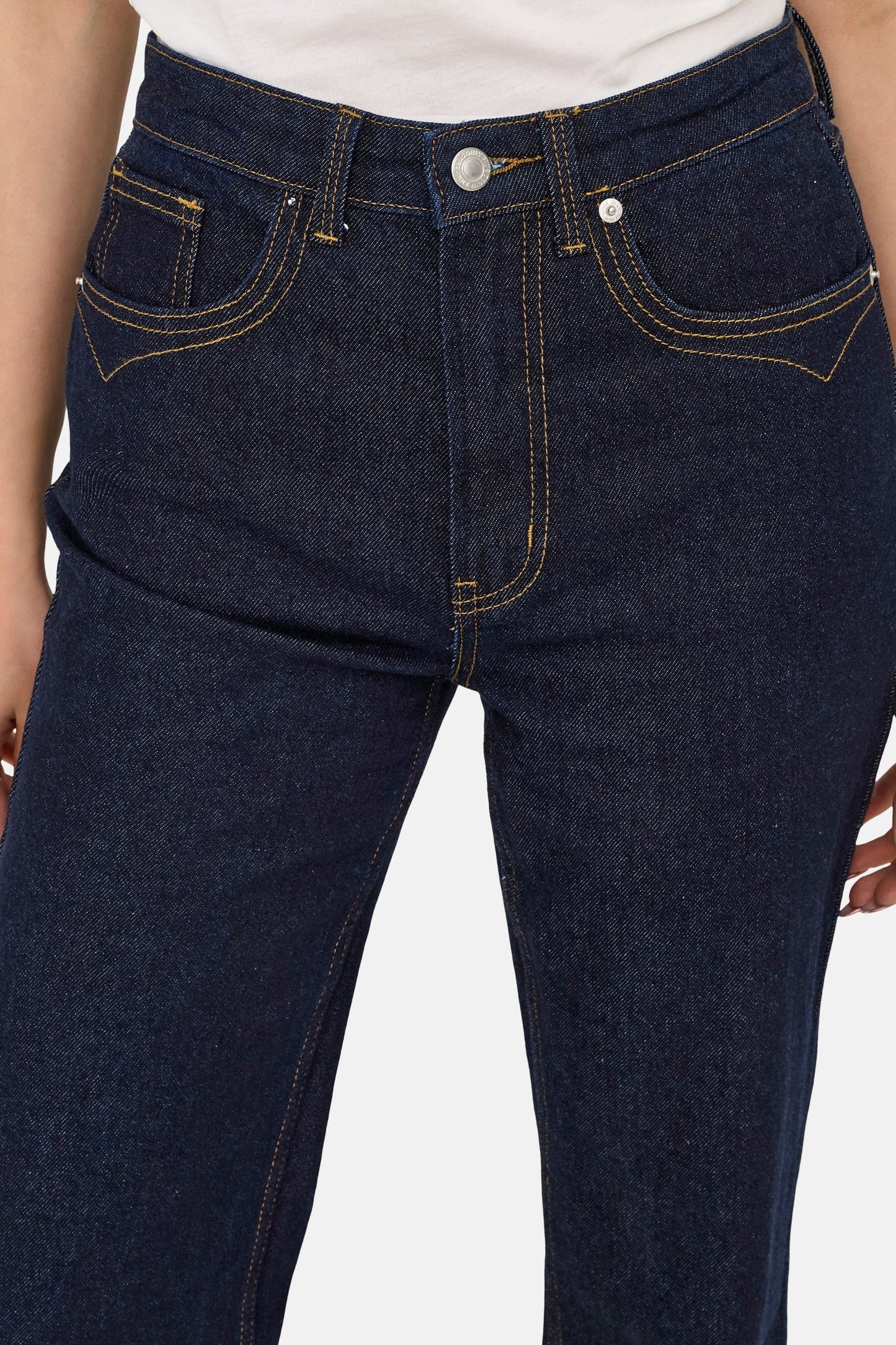 RINSE FLARE COWBOY VEST SET - Dark Blue Denim