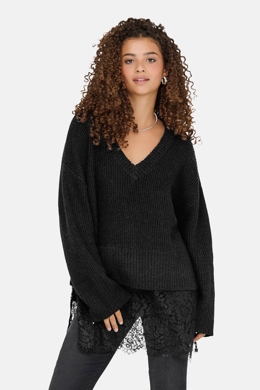 Trui met V-hals zwart - ONLY®