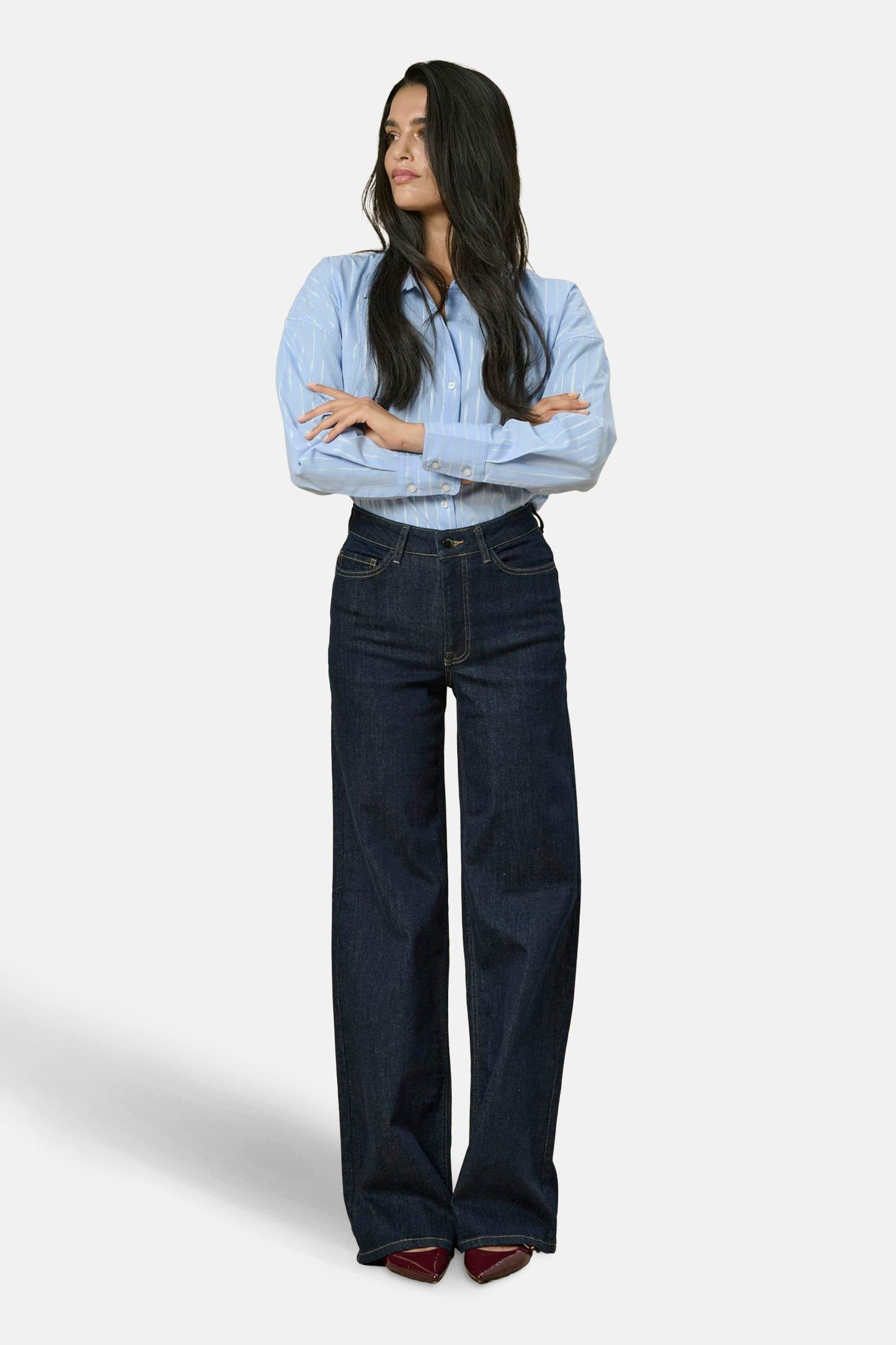 FELINAFINA - Donkerblauwe Denim Jeans