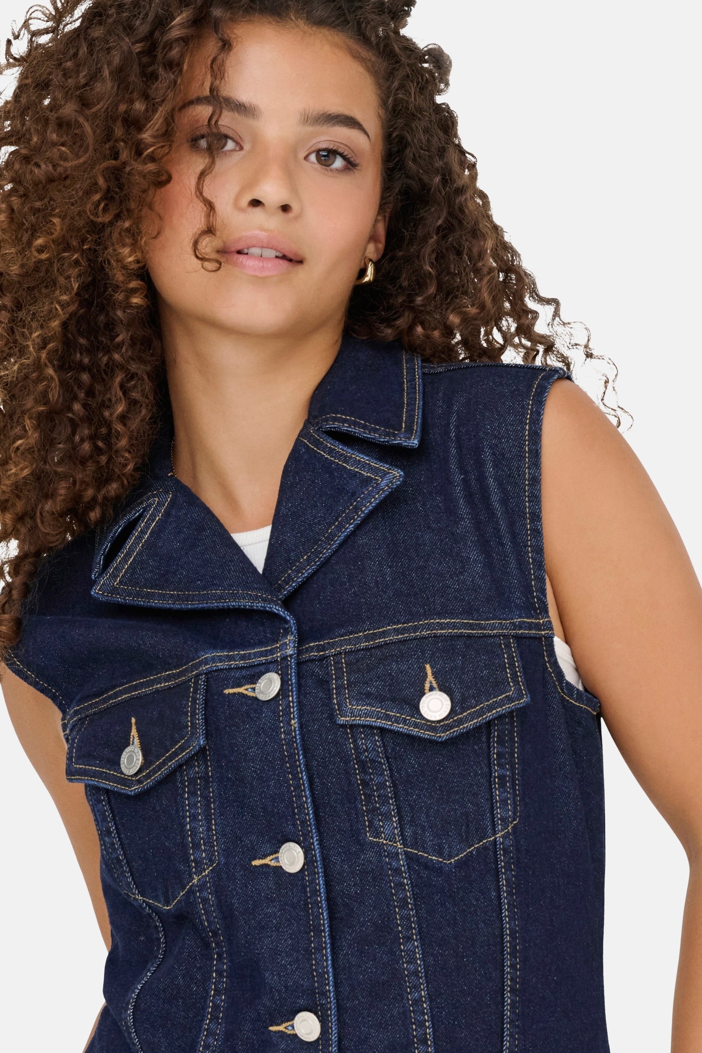 Jas (zonder mouwen) donkerblauwe denim - ONLY®
