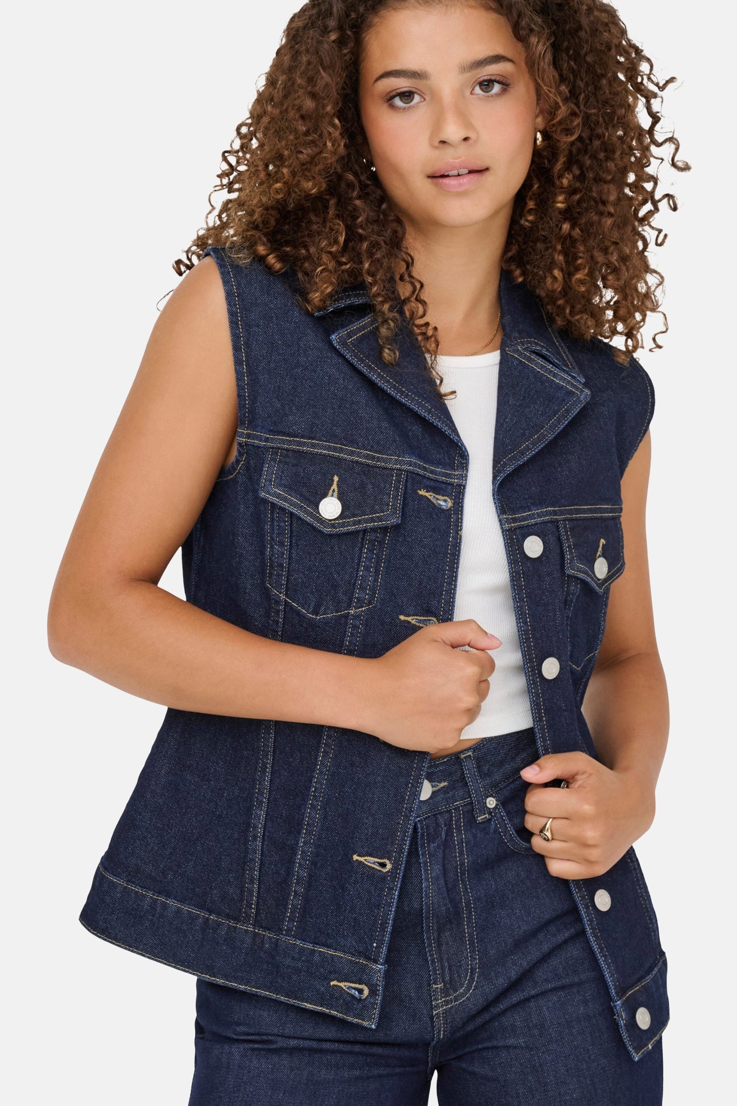 Jas (zonder mouwen) donkerblauwe denim - ONLY®