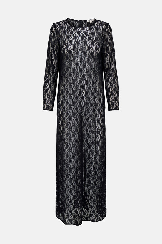 Zwart Langmouw Kleedje