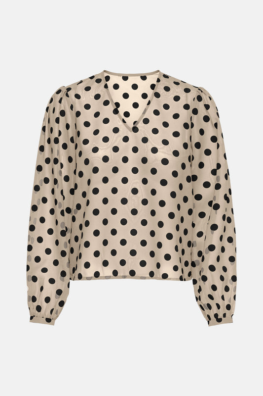 Blouse met lange mouwen - goud