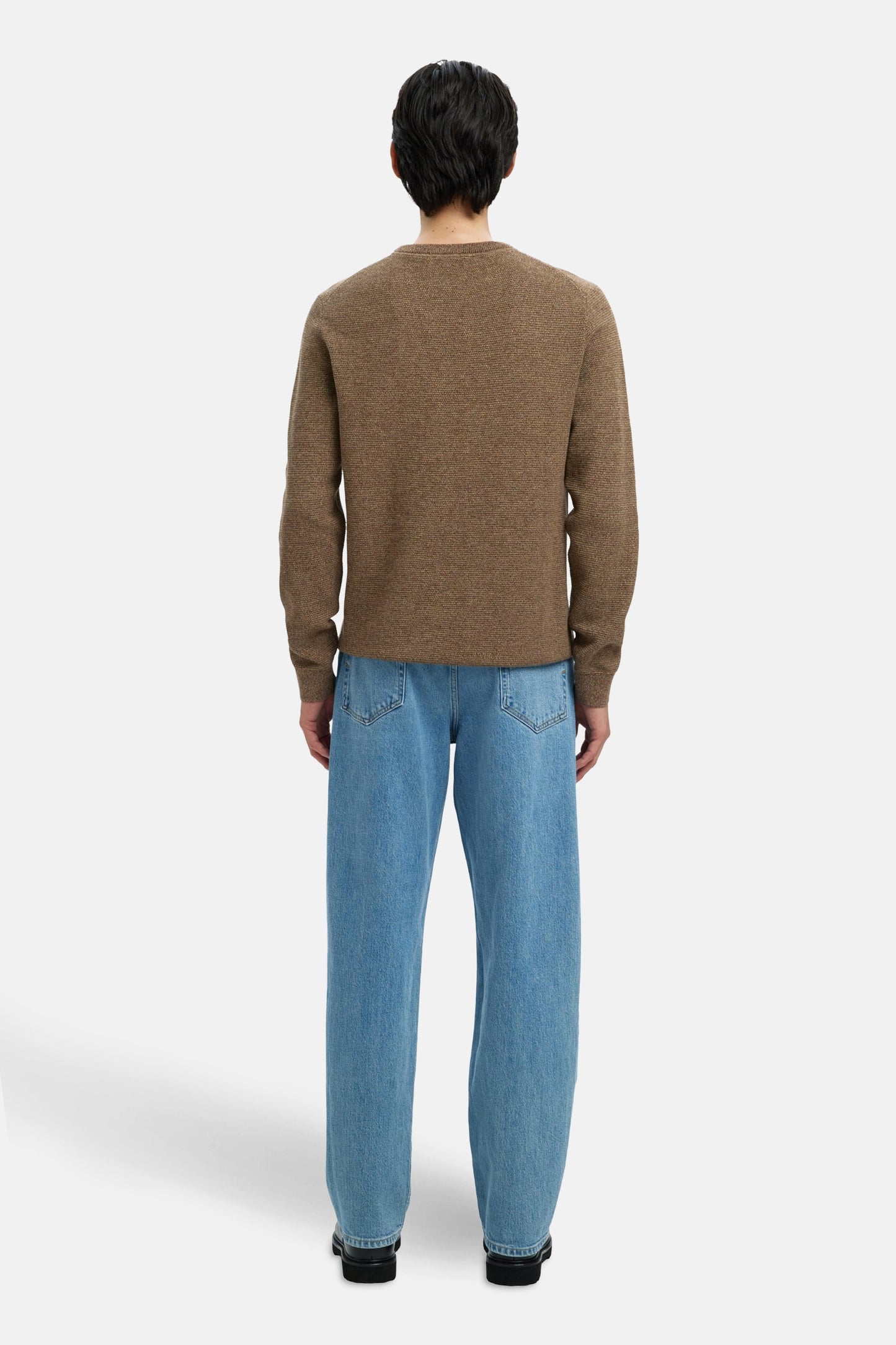 Pul met ronde hals - bruin