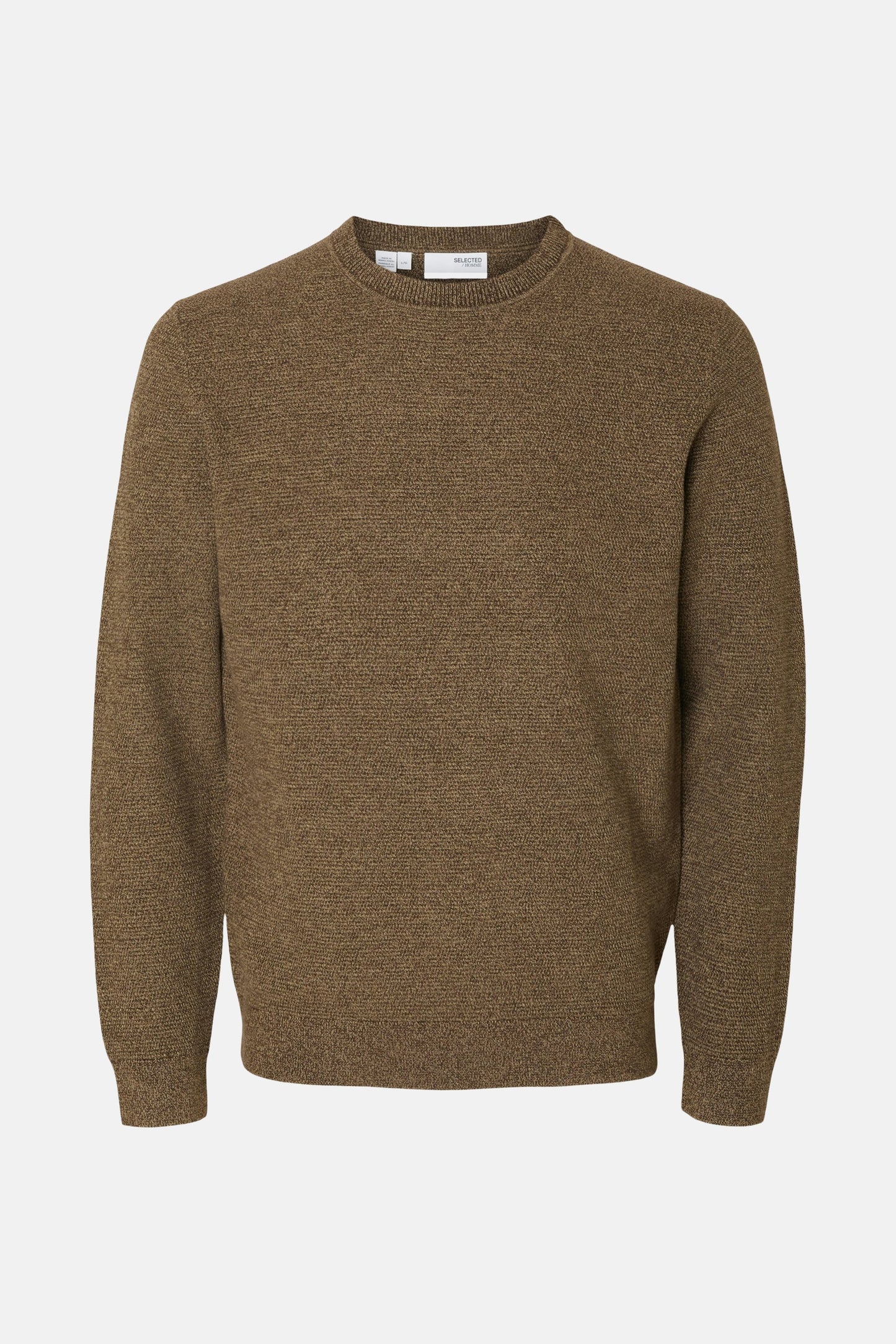 Pul met ronde hals - bruin