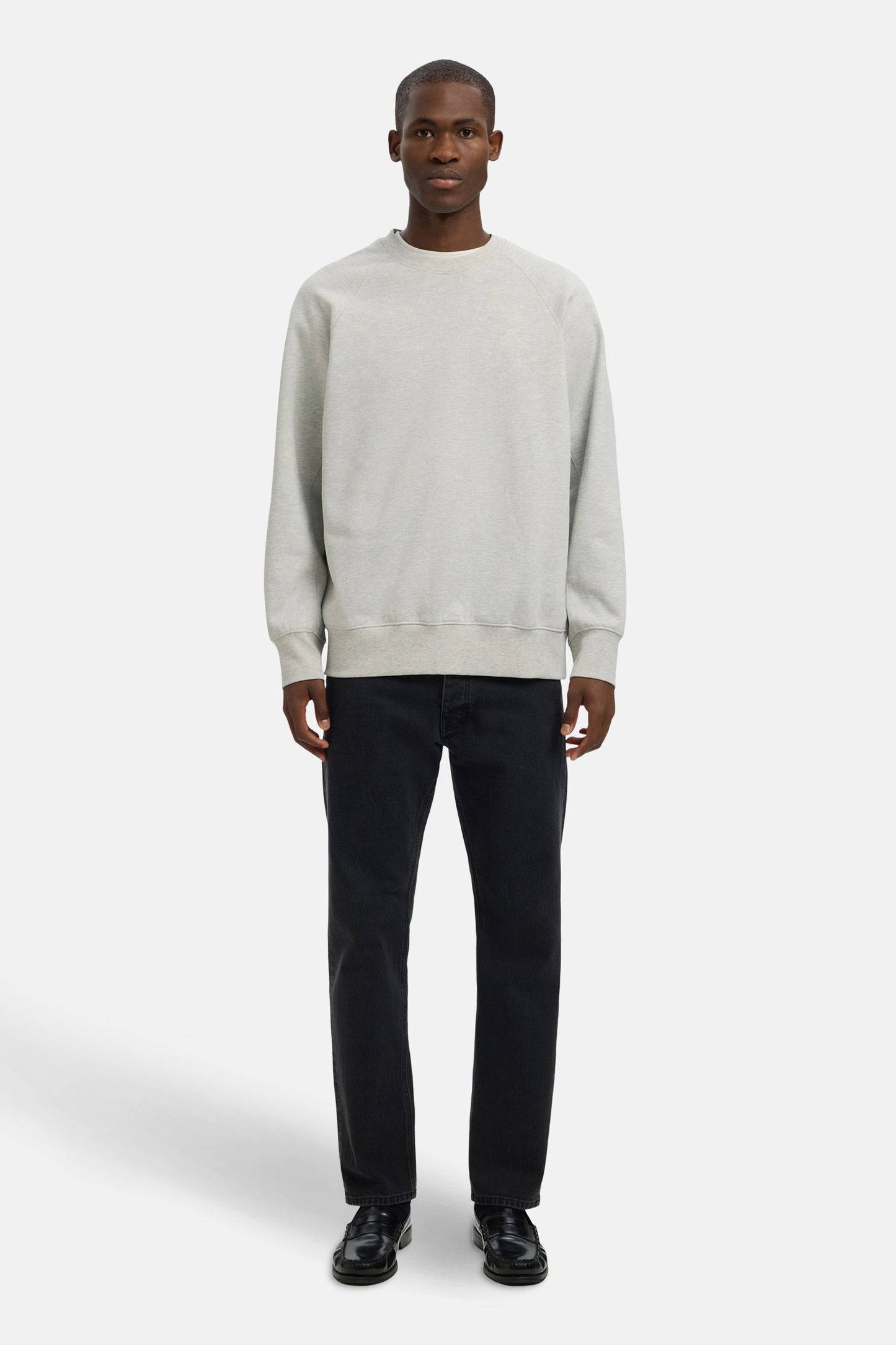 Grijze sweater met ronde hals - SELECTED