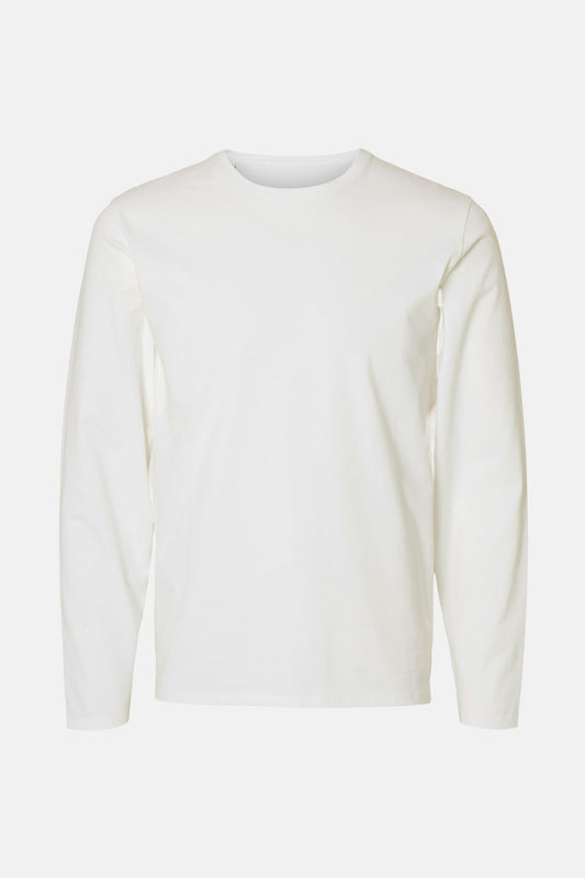 Witte T-shirt met Lange Mouwen